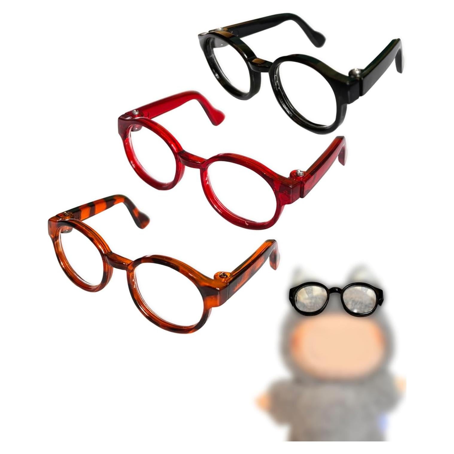 Gafas para Muñecas Lopau - 3 Piezas, 10-17 cm, 3 Colores