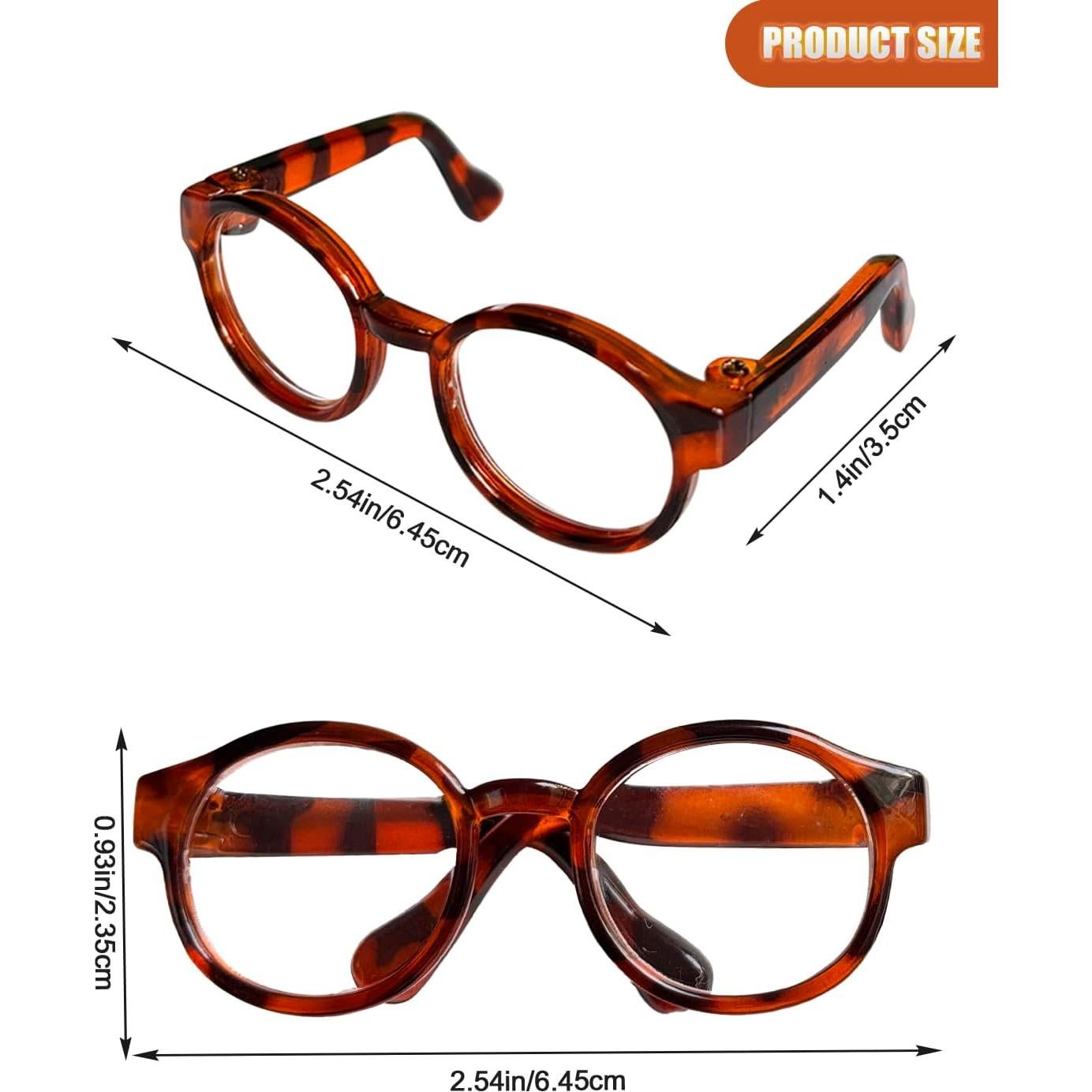 Gafas para Muñecas Lopau - 3 Piezas, 10-17 cm, 3 Colores