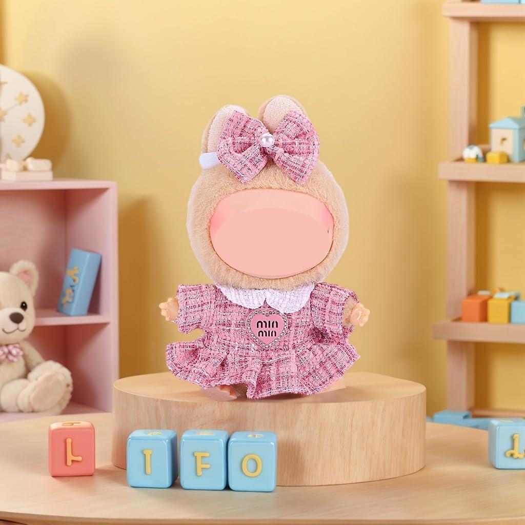 Conjunto de Ropa para Muñeca Labubu 17cm 2pack Rosa