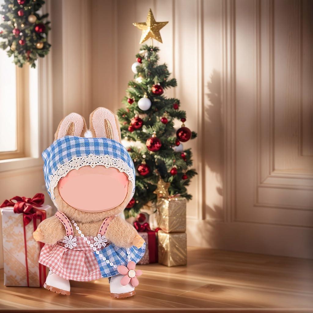 Conjunto de Ropa para Muñeca Labubu 17cm 2pack Rosa