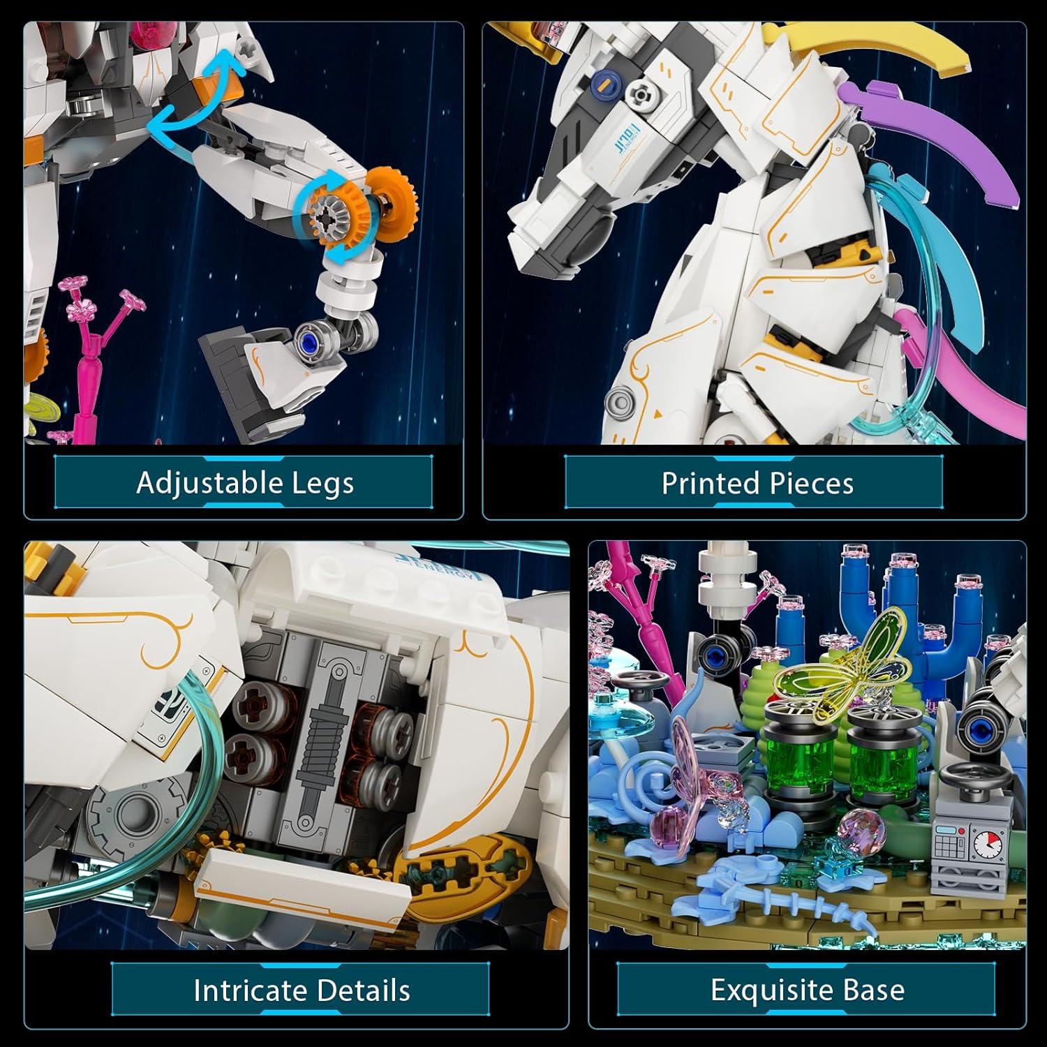 JMBricklayer Unicornio Arcoíris 1492 Piezas con Luz 70008