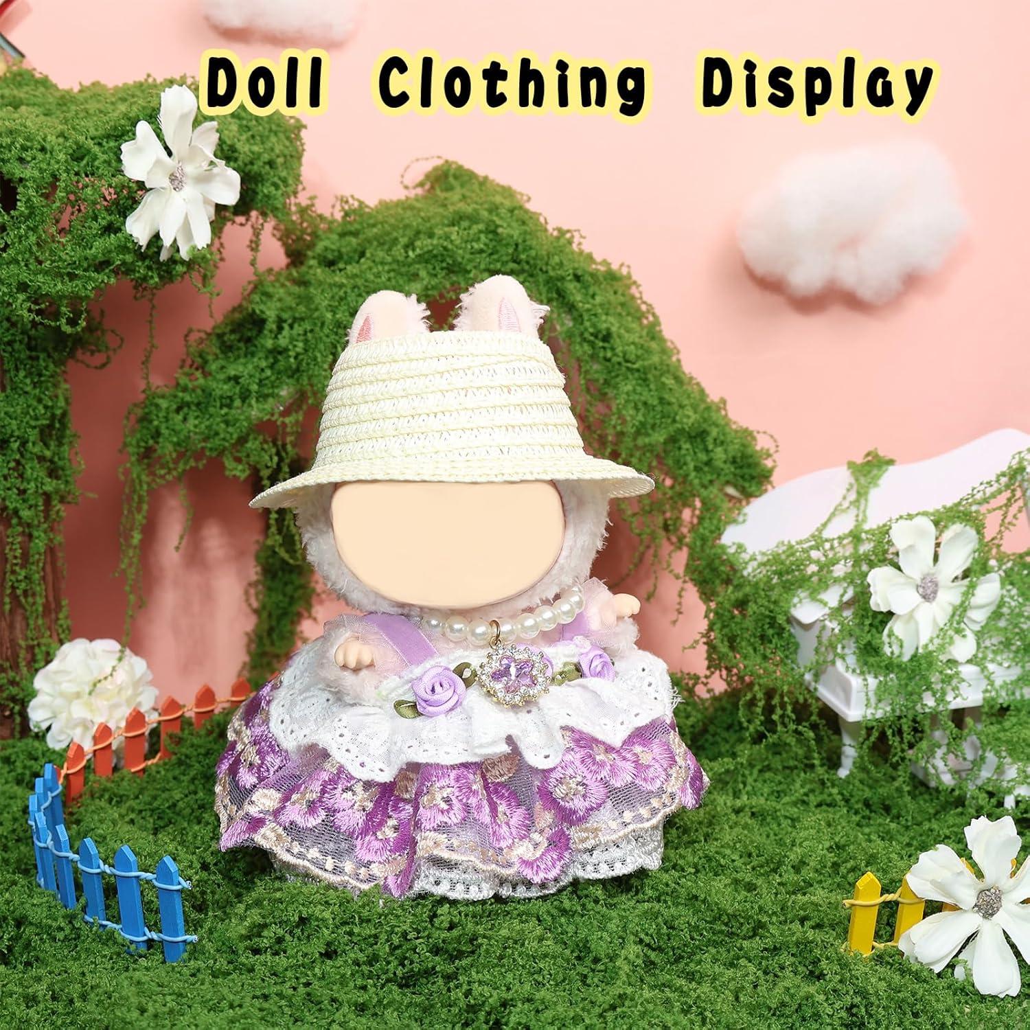 Conjunto de Ropa para Muñecas HiOKOU 3 Piezas Encaje Lavanda