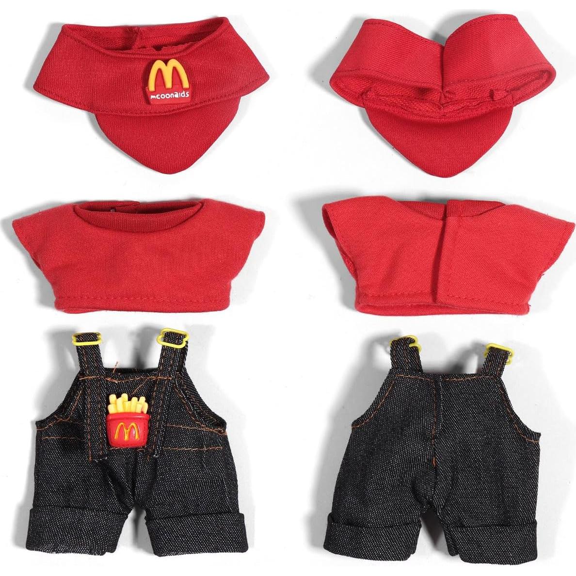 Conjunto de Ropa para Muñeca AICase 17cm 3 Piezas Sombrero Rojo