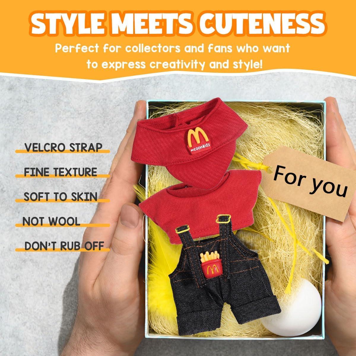 Conjunto de Ropa para Muñeca AICase 17cm 3 Piezas Sombrero Rojo