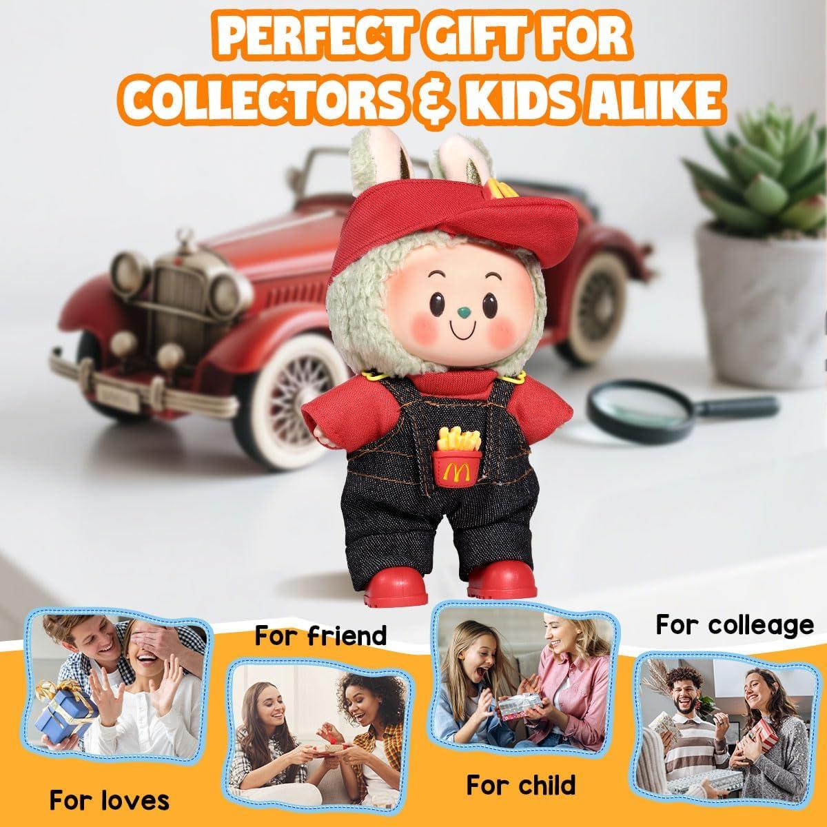 Conjunto de Ropa para Muñeca AICase 17cm 3 Piezas Sombrero Rojo