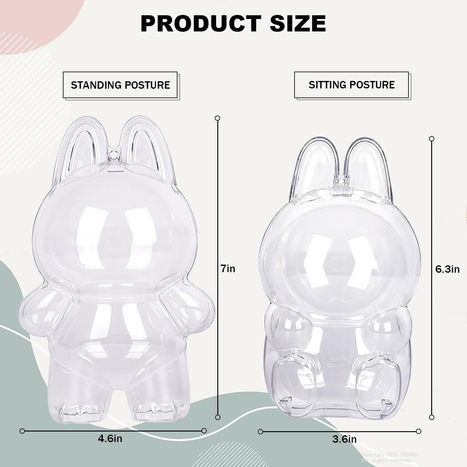 Funda Protectora LABUBU - Caja Acrílica 9x9x18cm con Llavero