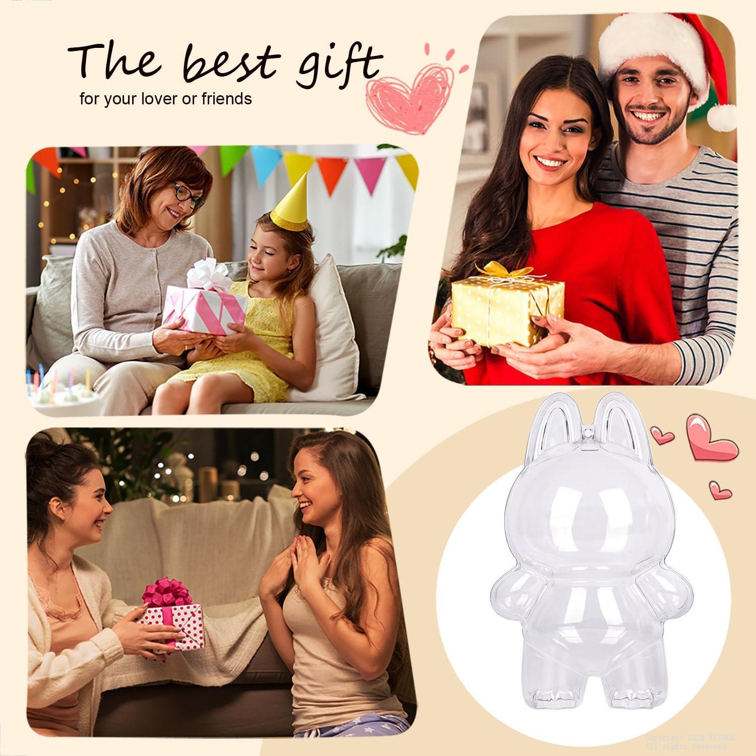 Funda Protectora LABUBU - Caja Acrílica 9x9x18cm con Llavero