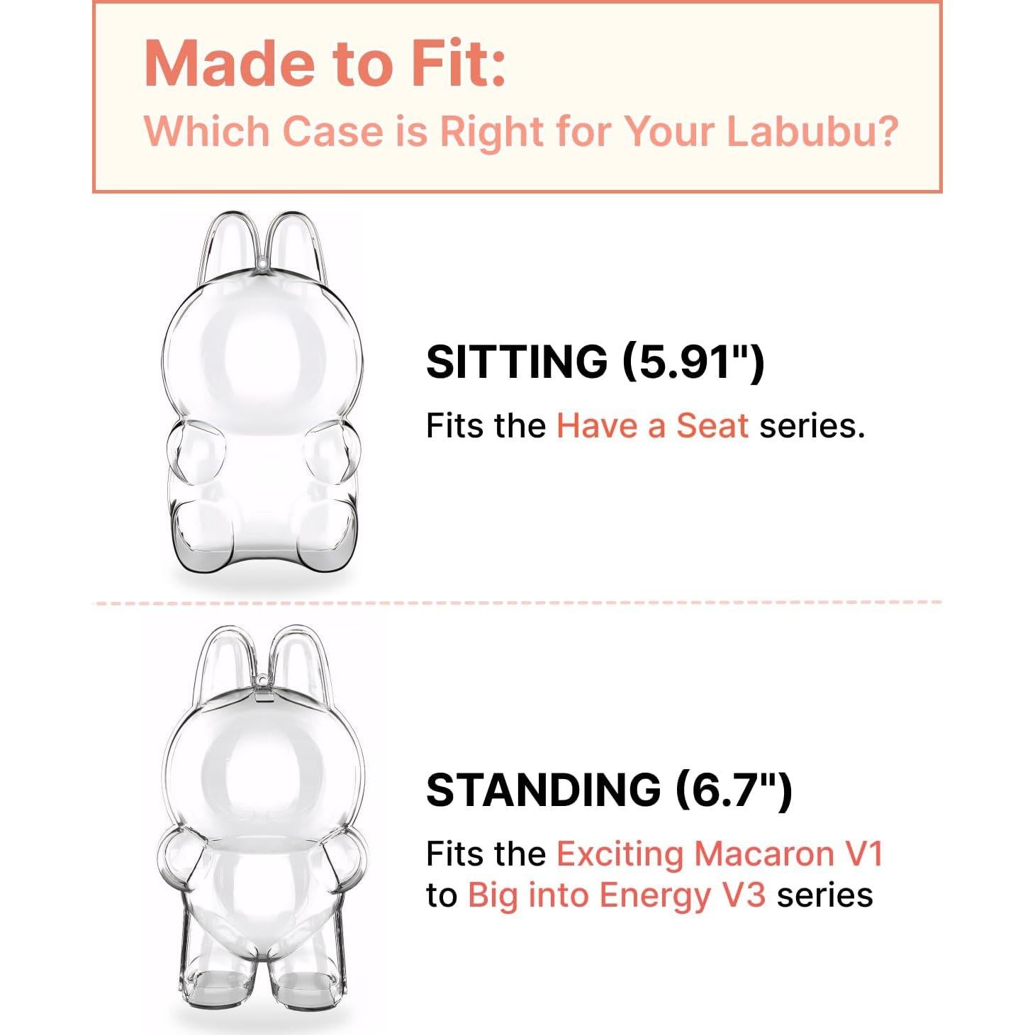 Funda Protectora Acrílica Labubu Have a Seat 15 cm