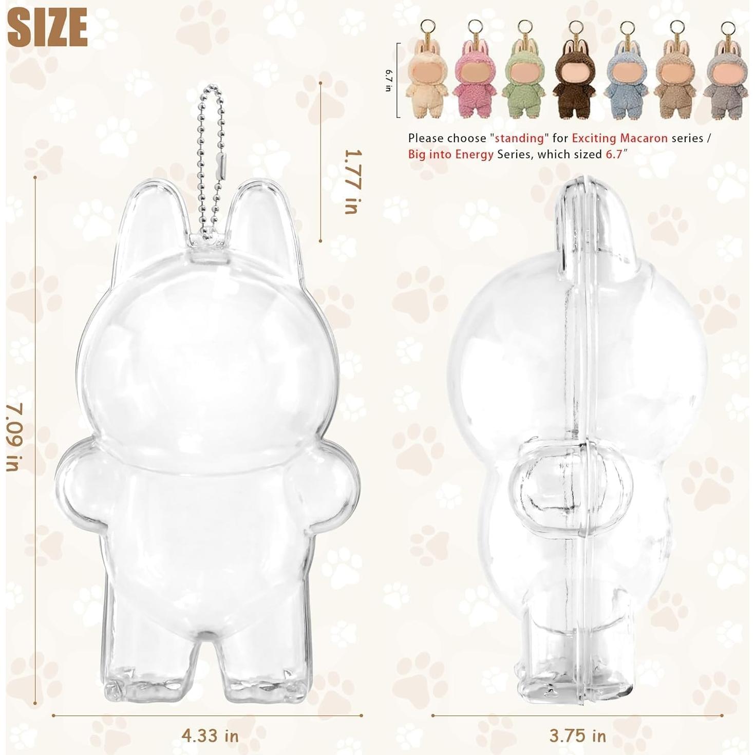 Caja de Exhibición Transparente Nasrpton para Figura Labubu