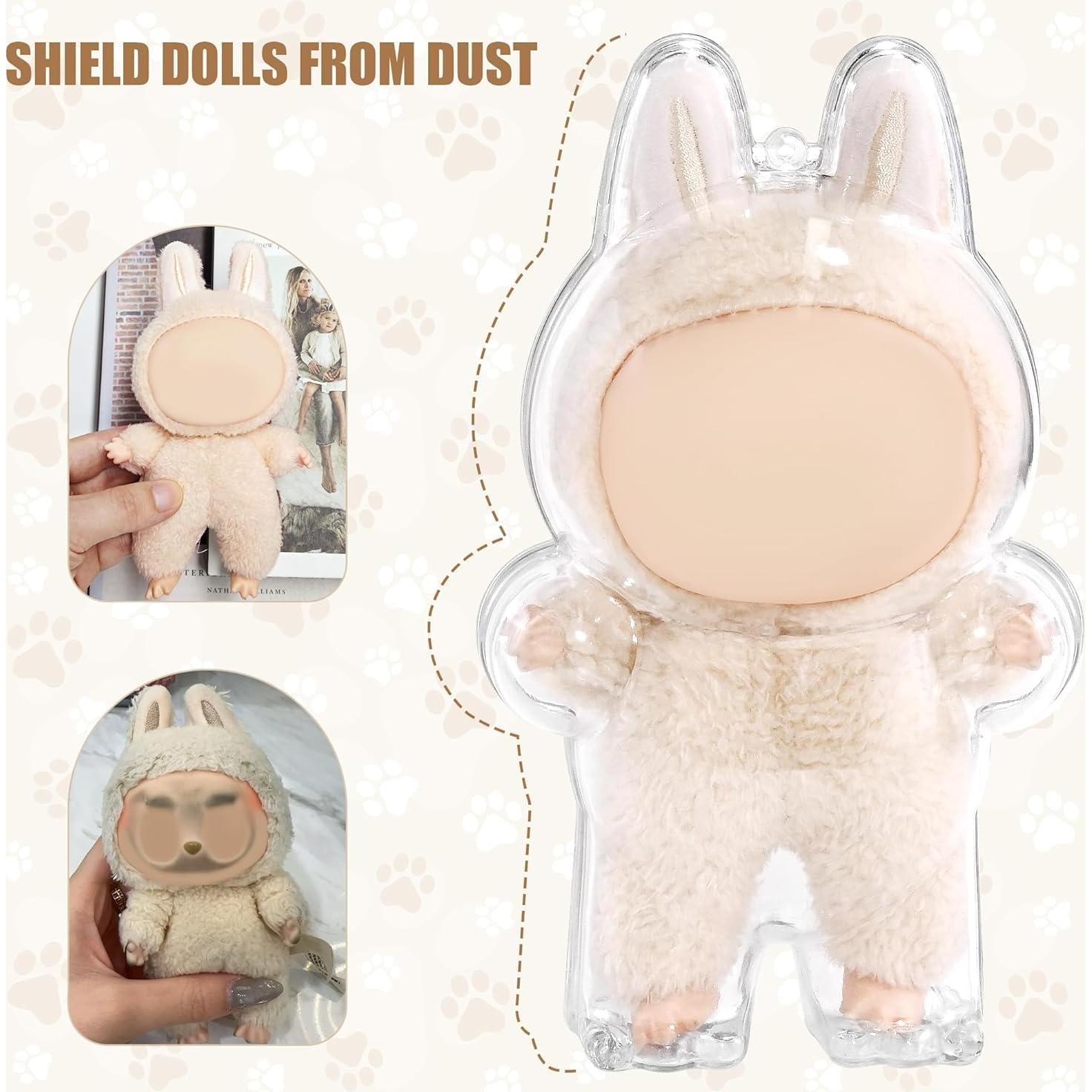 Caja de Exhibición Transparente Nasrpton para Figura Labubu