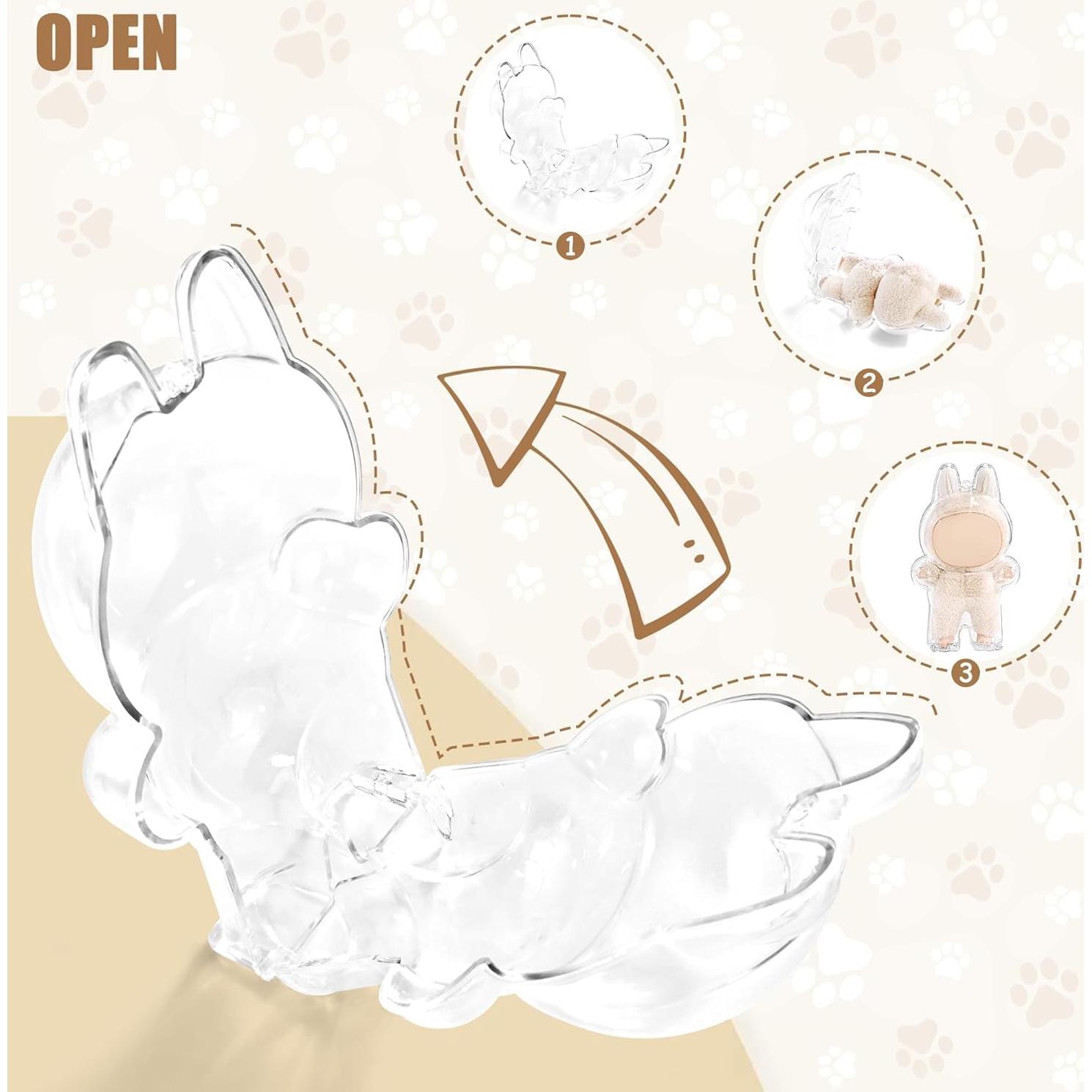 Caja de Exhibición Transparente Nasrpton para Figura Labubu