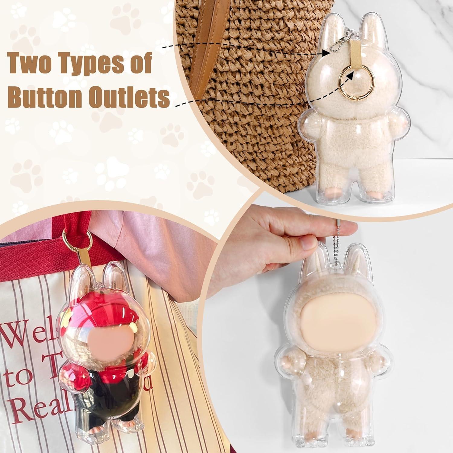 Caja de Exhibición Transparente Nasrpton para Figura Labubu