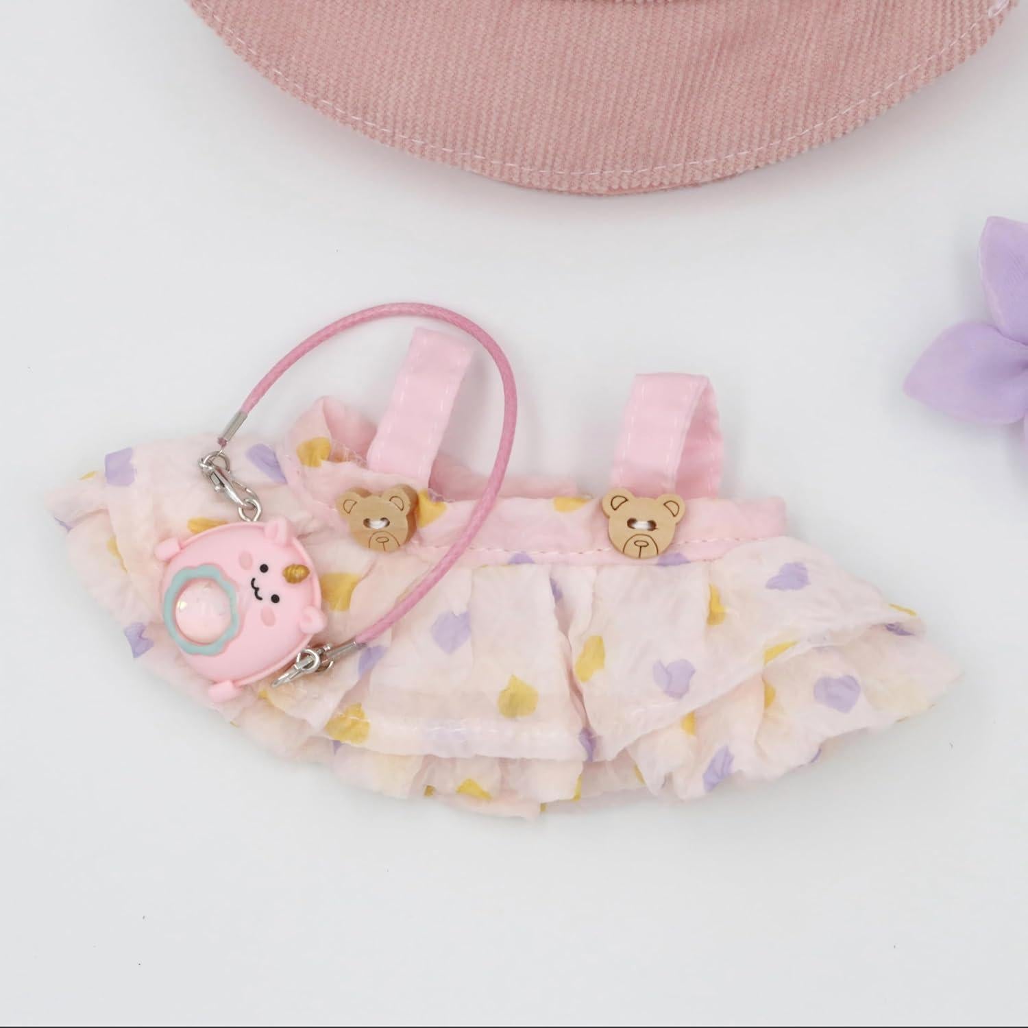 Conjunto de Ropa para Muñeca Pawro - 5 Piezas Rosa 10-17cm