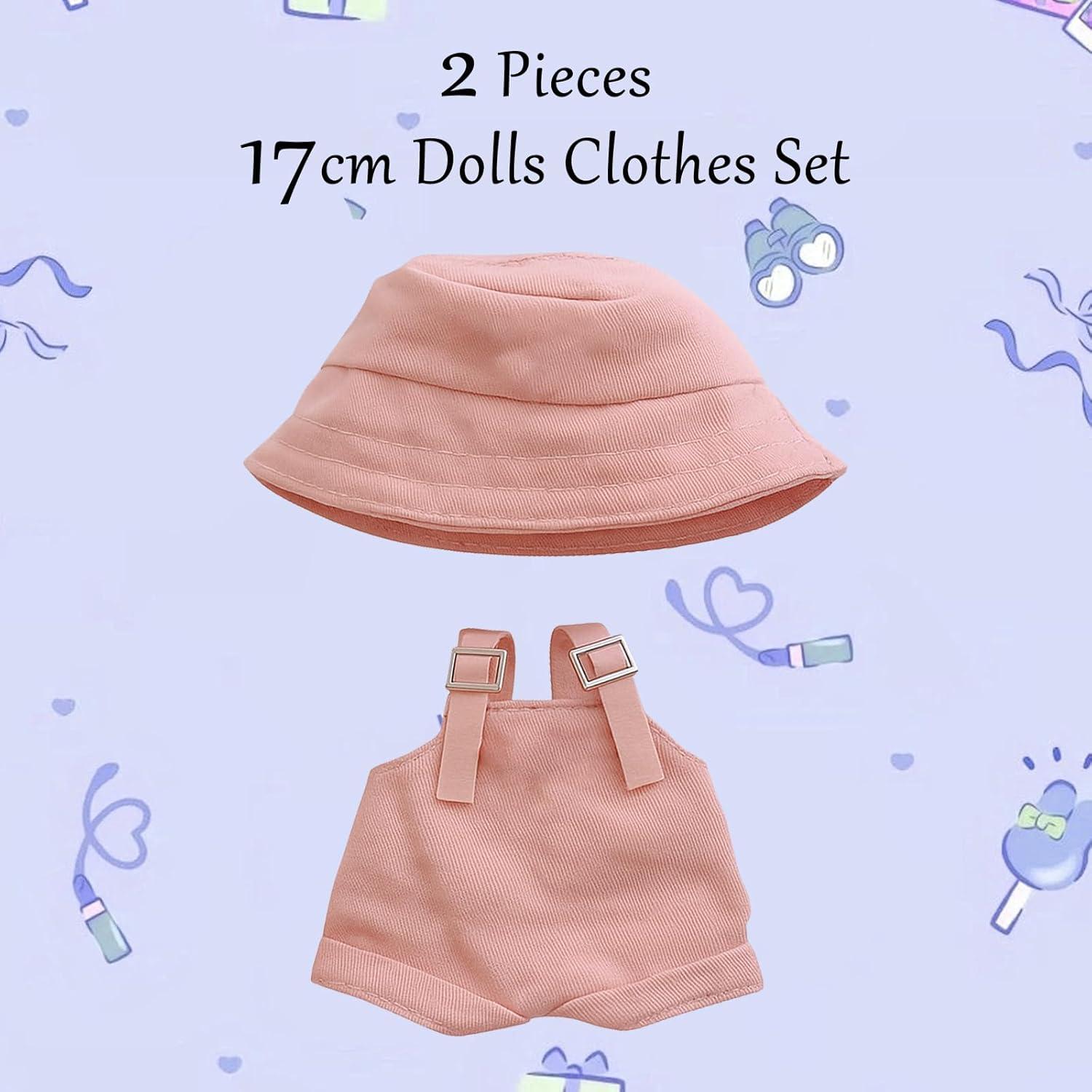 Conjunto de Ropa Rosa para Muñecas de 17cm WNRTSA