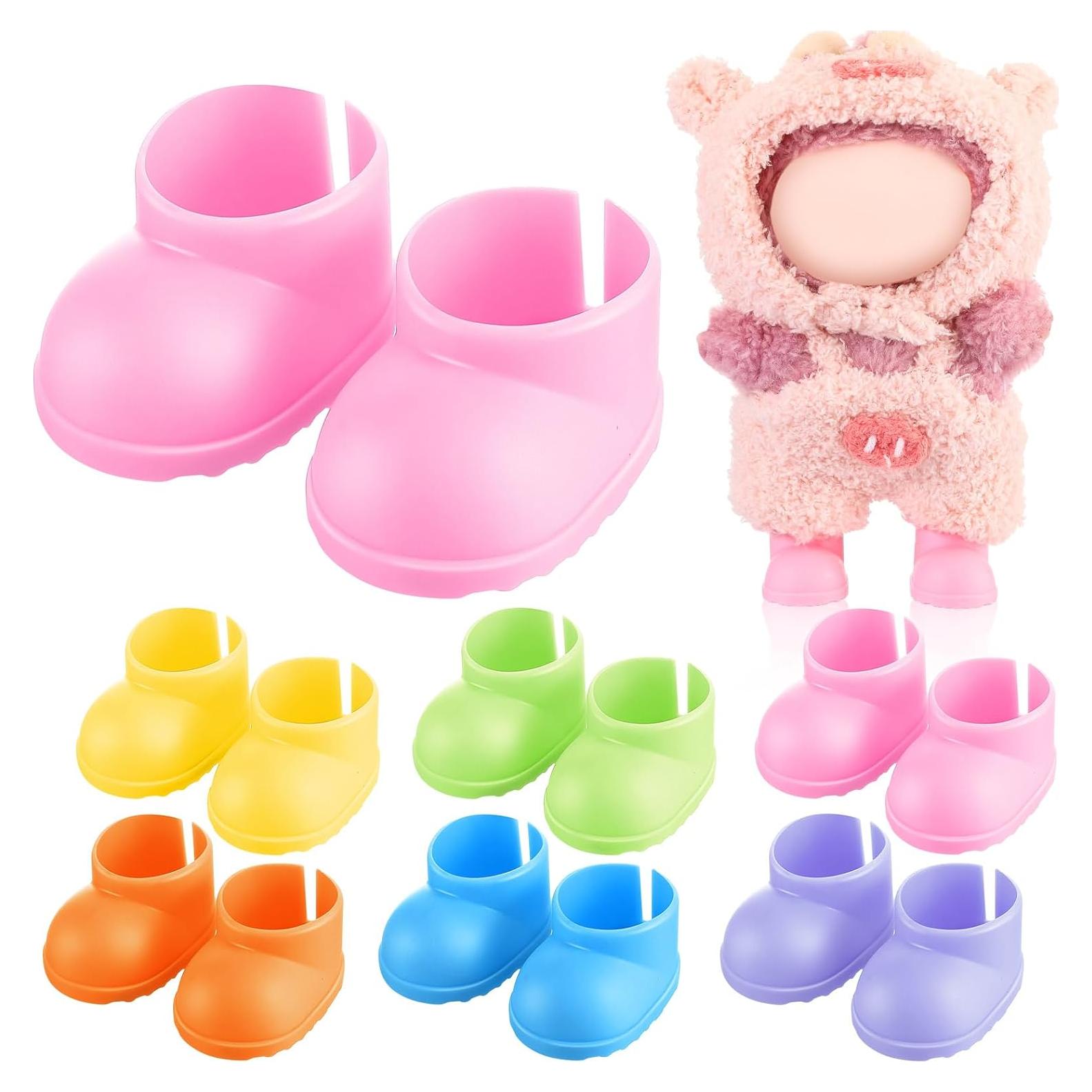 6 Pares de Botas de Lluvia para Muñeca Shyyween Multicolor