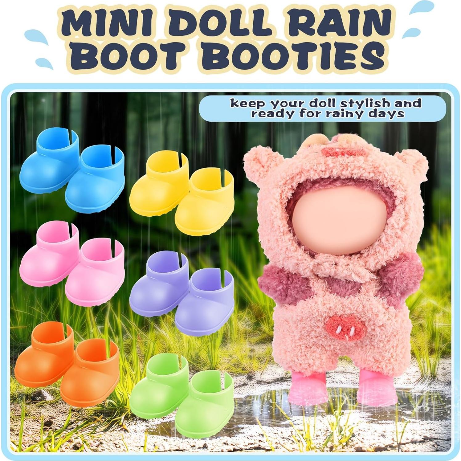 6 Pares de Botas de Lluvia para Muñeca Shyyween Multicolor