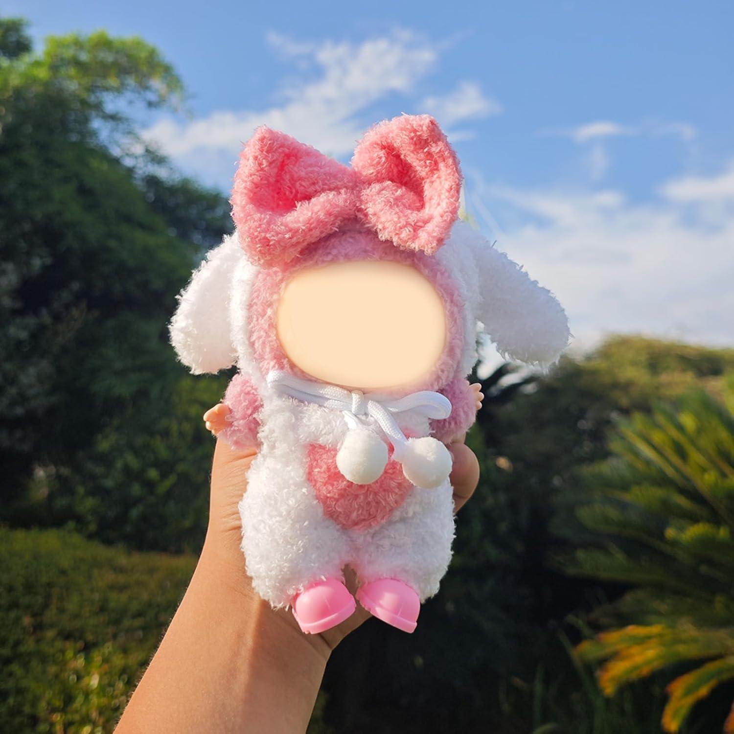 Conjunto de Ropa y Zapatos para Muñecas 17cm Lukax Conejo Rosa 4 Pcs