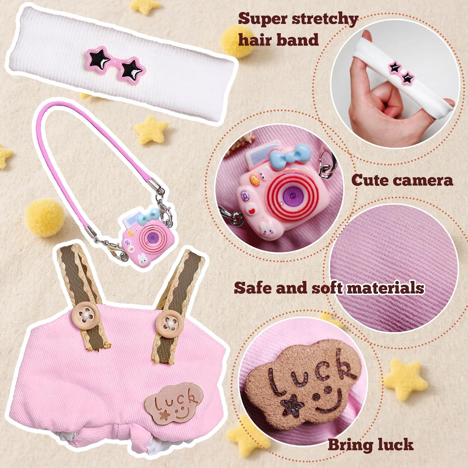 Conjunto de Ropa para Muñecas de 17cm Rosa - 3 Piezas