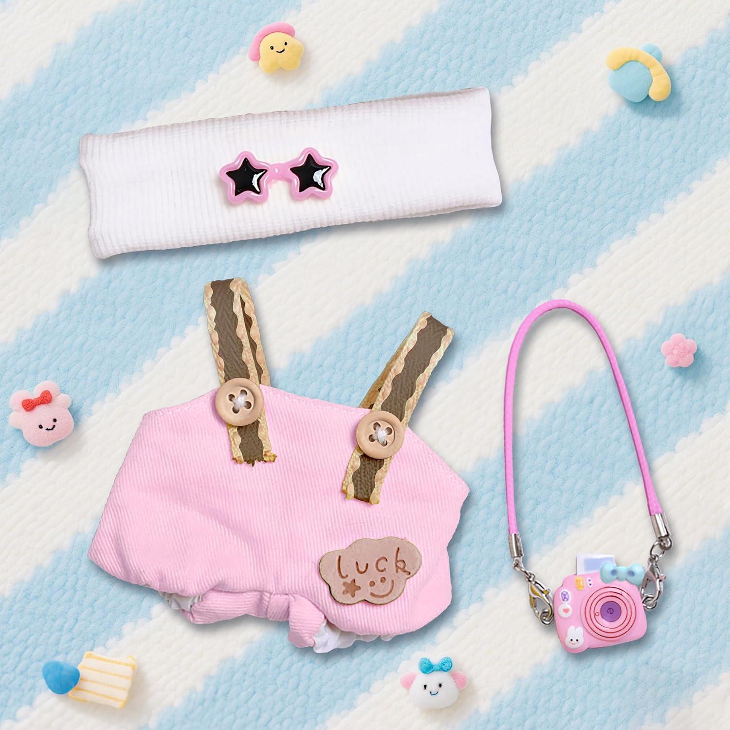 Conjunto de Ropa para Muñecas de 17cm Rosa - 3 Piezas