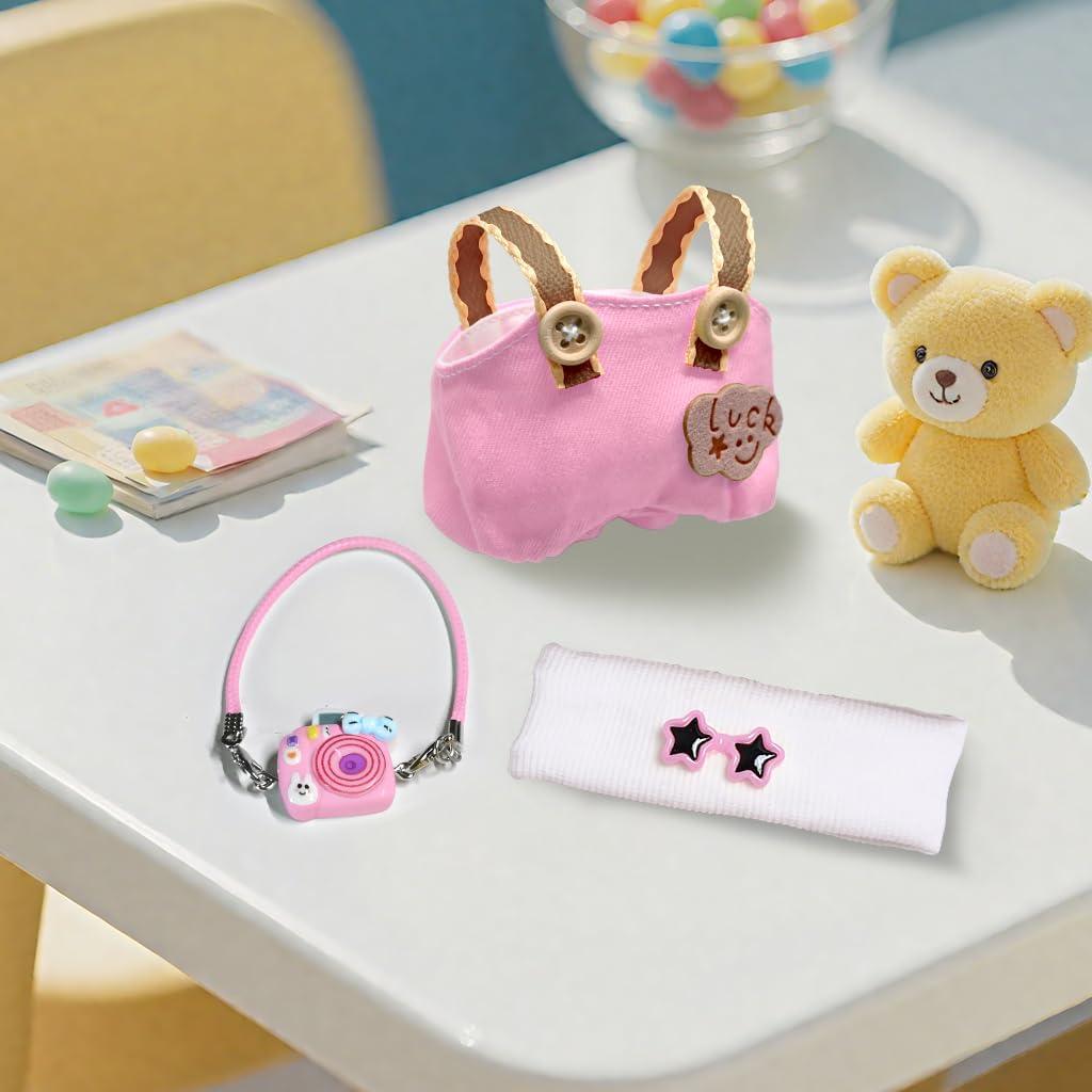 Conjunto de Ropa para Muñecas de 17cm Rosa - 3 Piezas