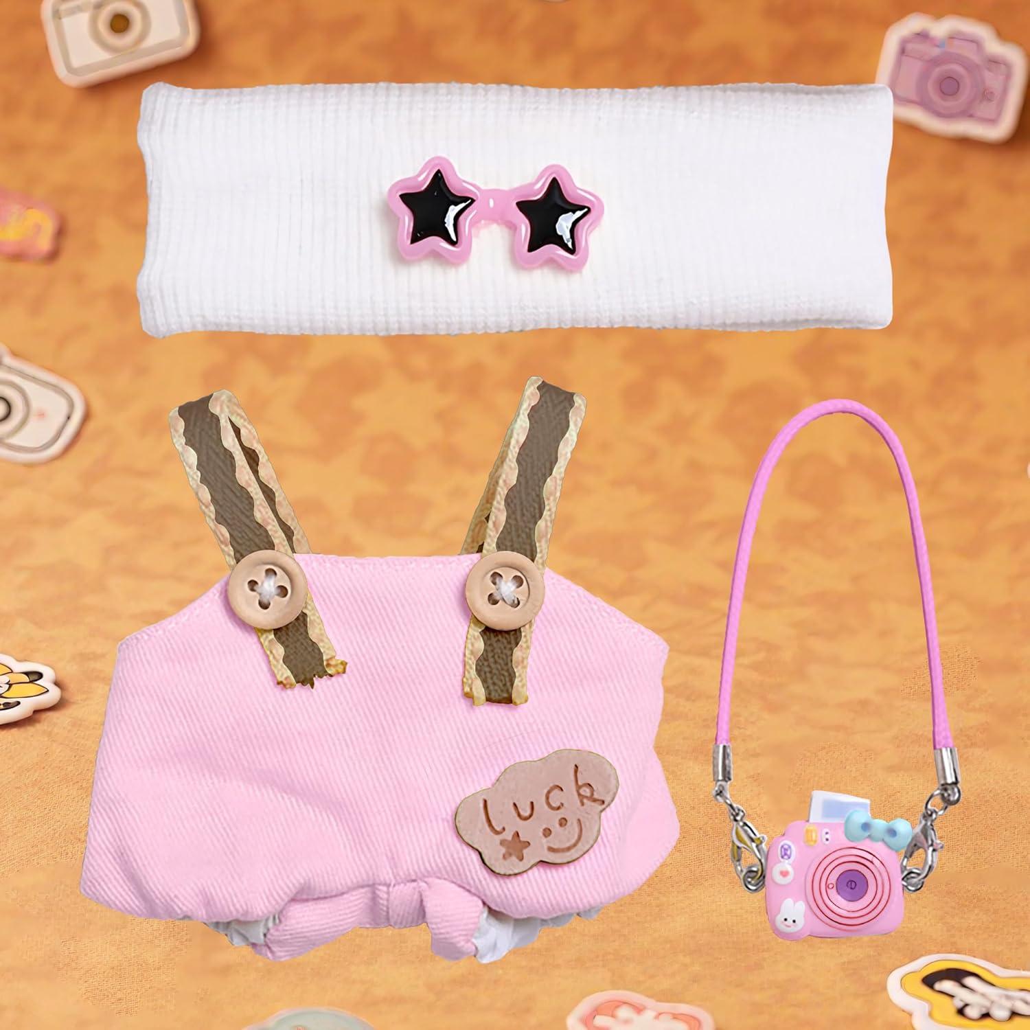 Conjunto de Ropa para Muñecas de 17cm Rosa - 3 Piezas