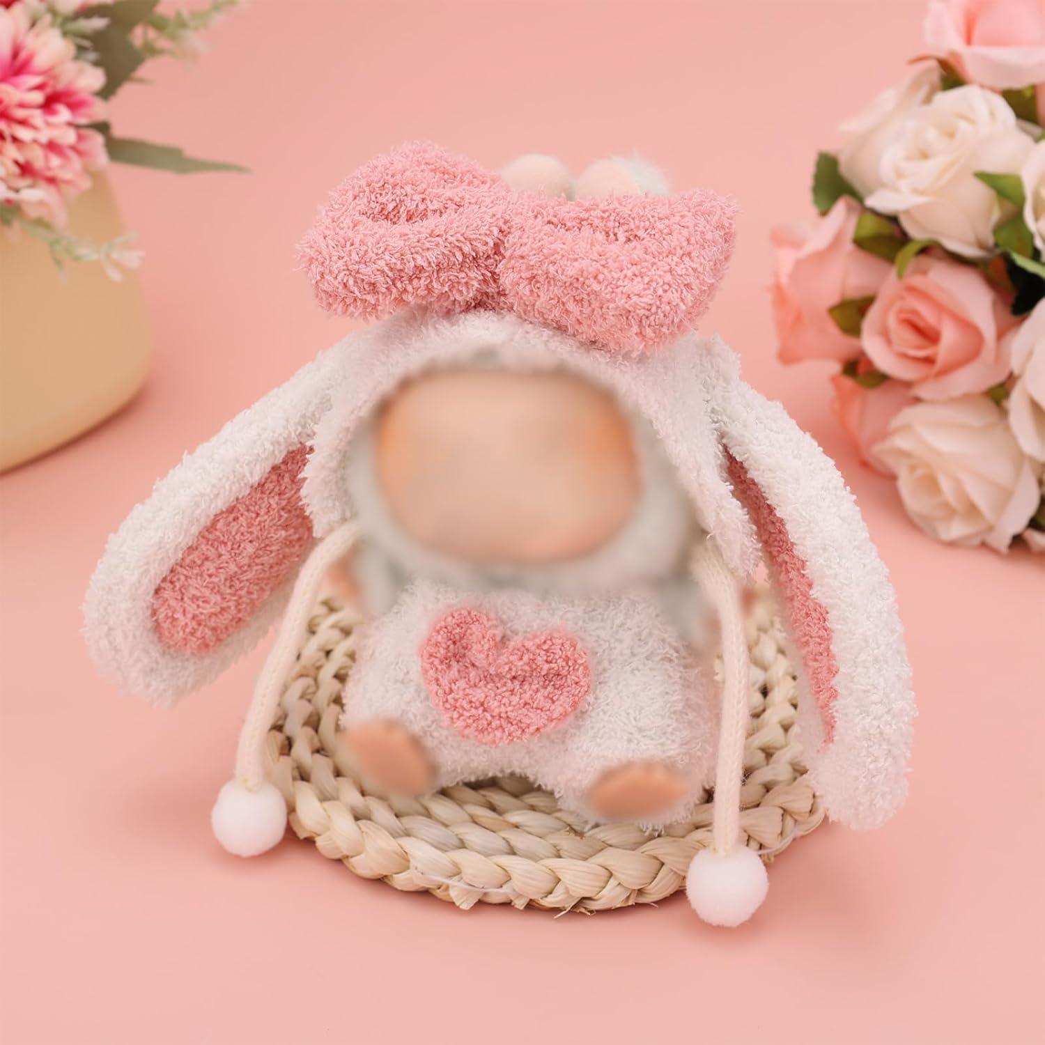 Conjunto de Ropa para Muñecas Tinoaly Conejito Rosa 17cm