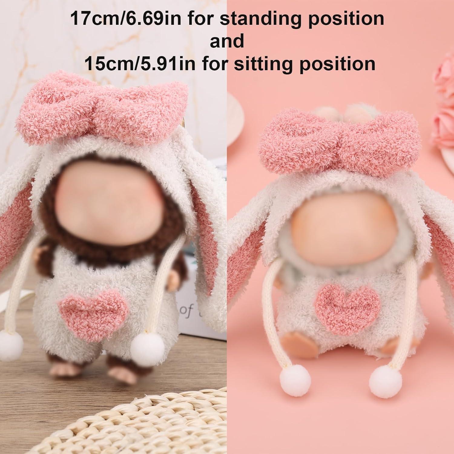 Conjunto de Ropa para Muñecas Tinoaly Conejito Rosa 17cm