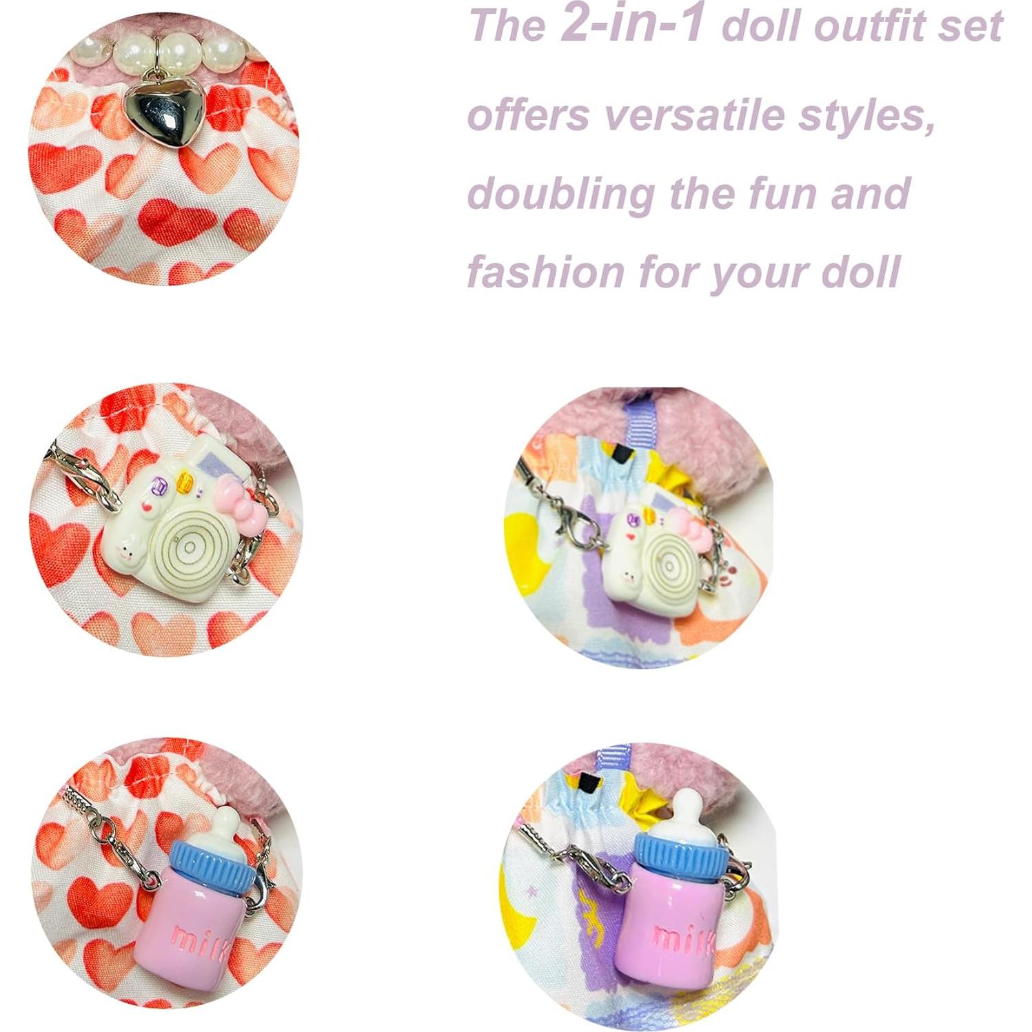 Ropa de Muñeca 5 en 1 Yibokeji para Figuras de 17 cm