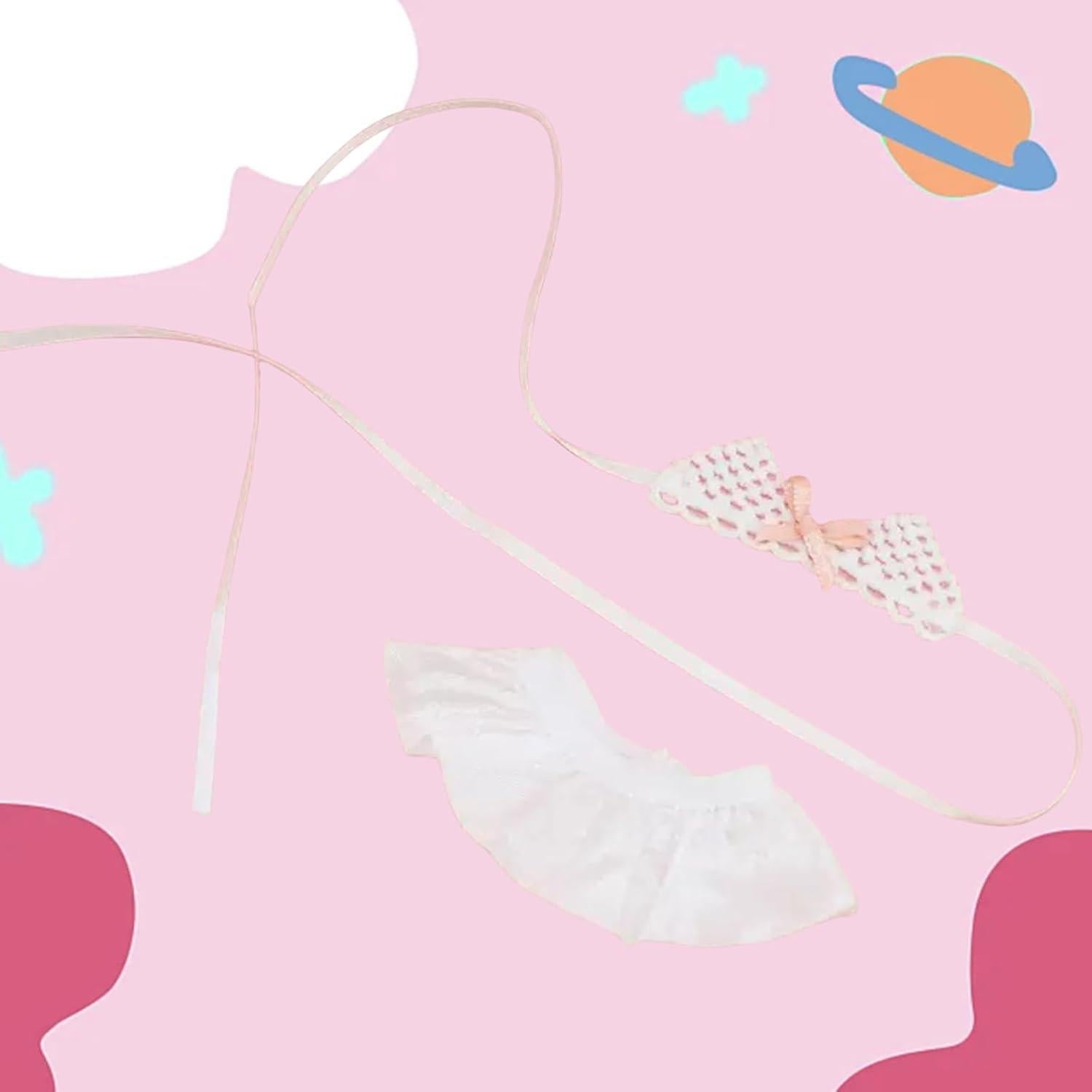 Conjunto de Traje de Baño Labubu 5 Piezas Rosa para Muñecas