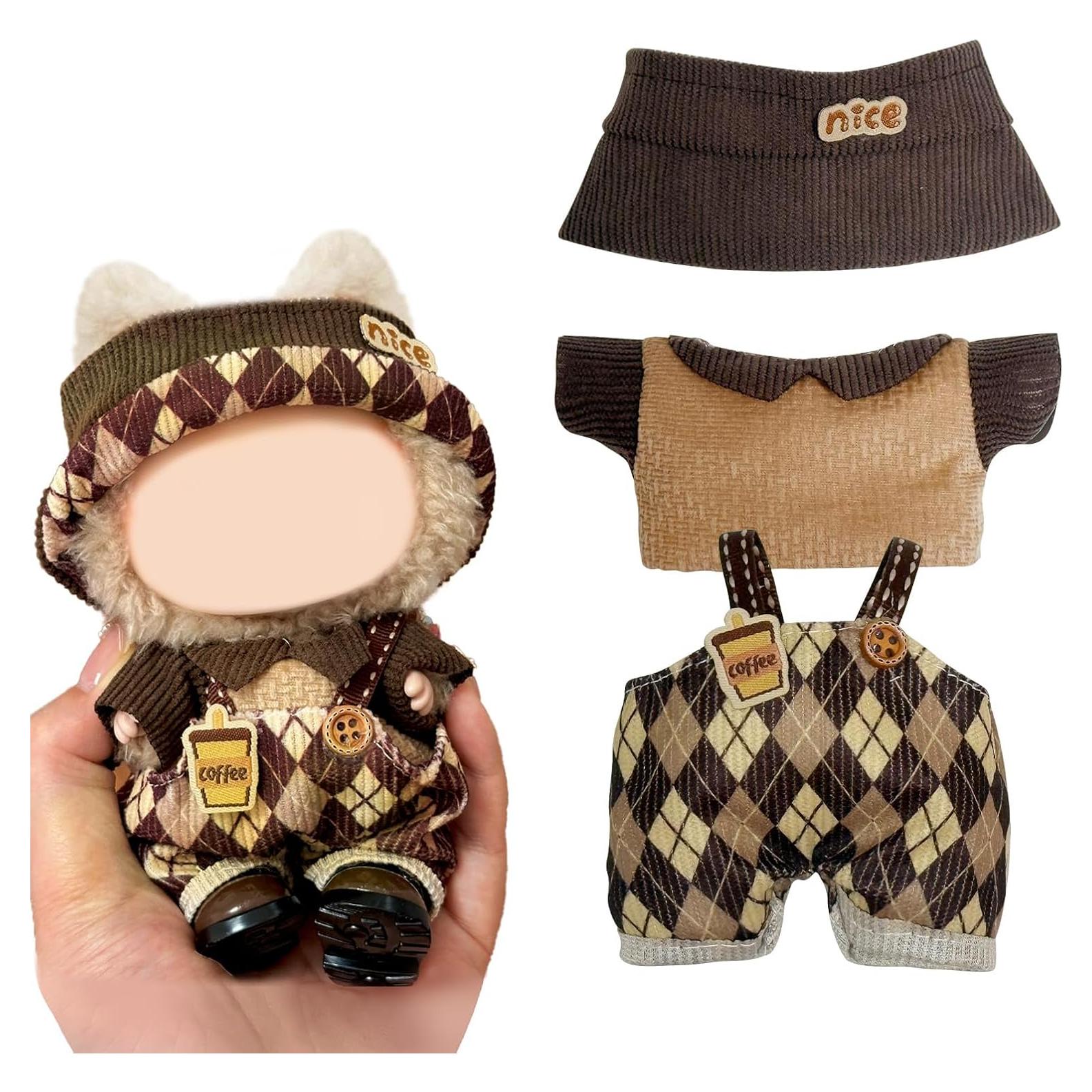 Conjunto de Ropa para Muñecas 17cm YUFUDUO 3PCS Marrón