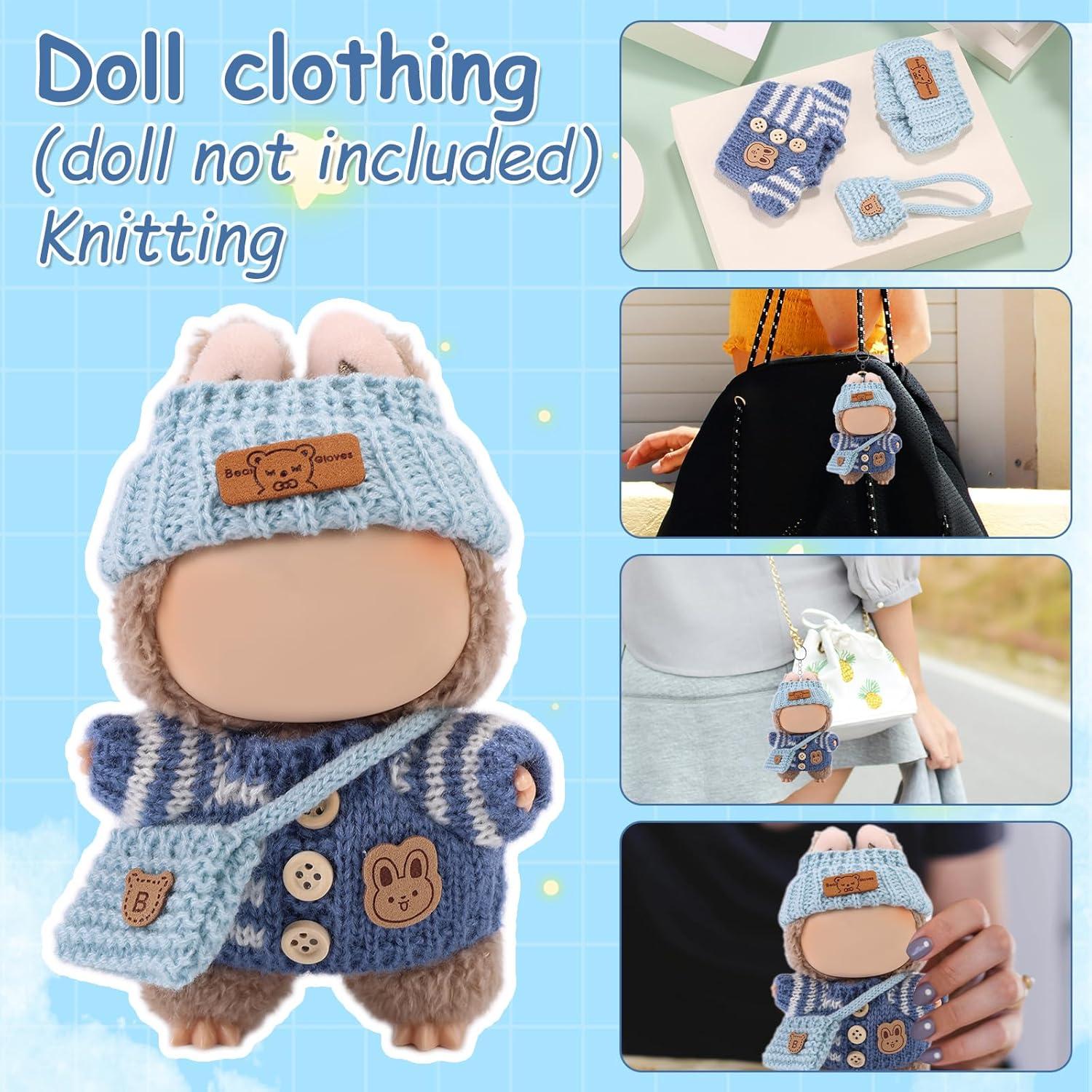 Conjunto de Ropa para Muñecas Lyreh 3 Piezas Azul 17cm