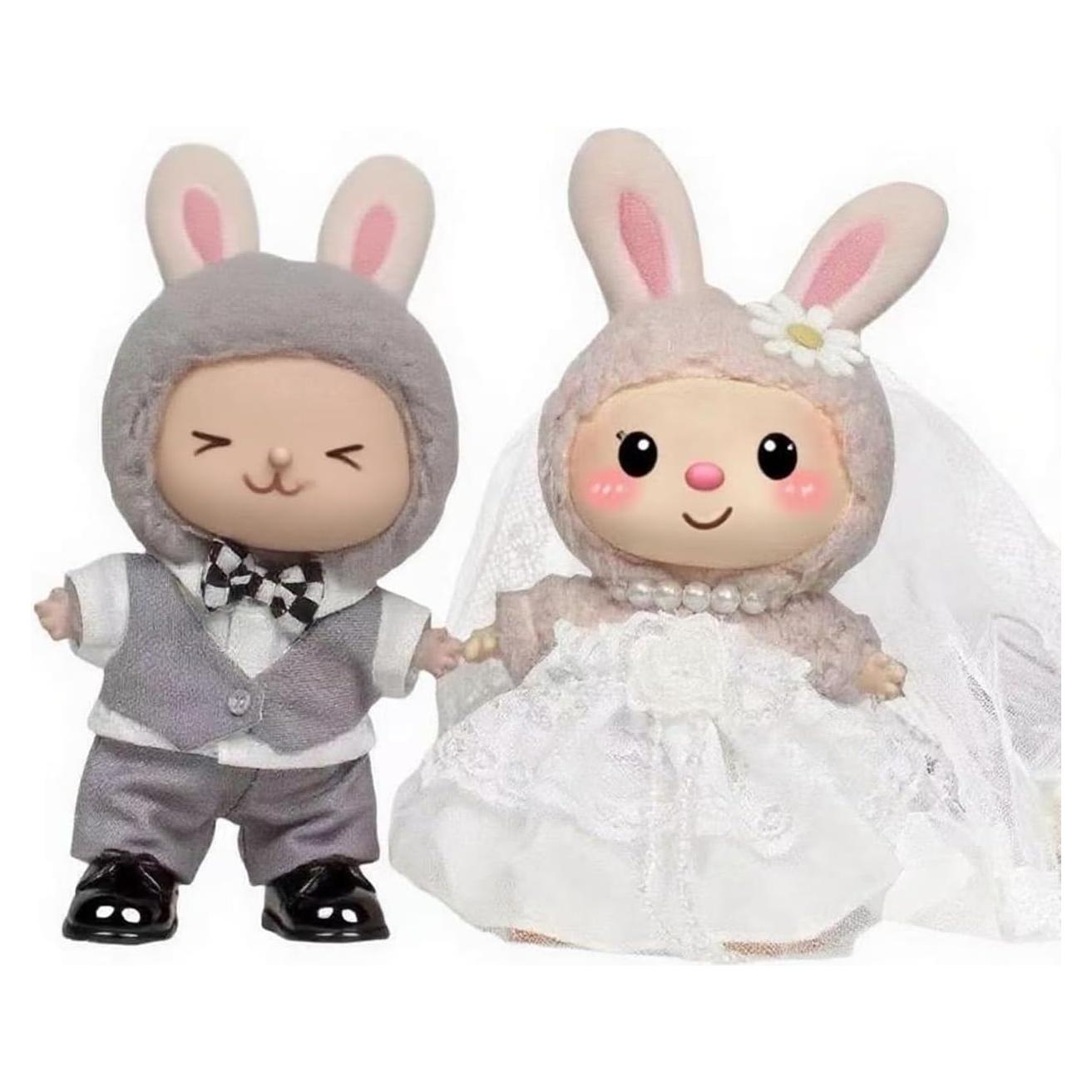 Conjunto de Ropa de Boda para Muñecas 17cm - Traje Novio y Novia