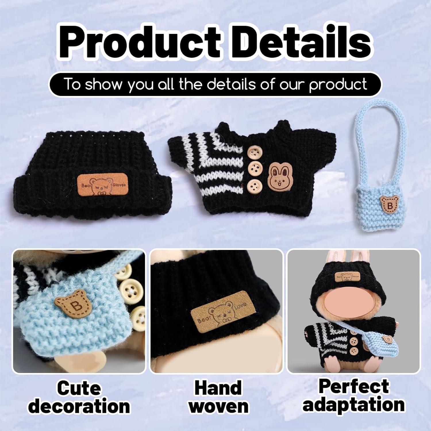 Conjunto de Ropa para Muñecas 17cm - Sombrero, Vestido y Mochila