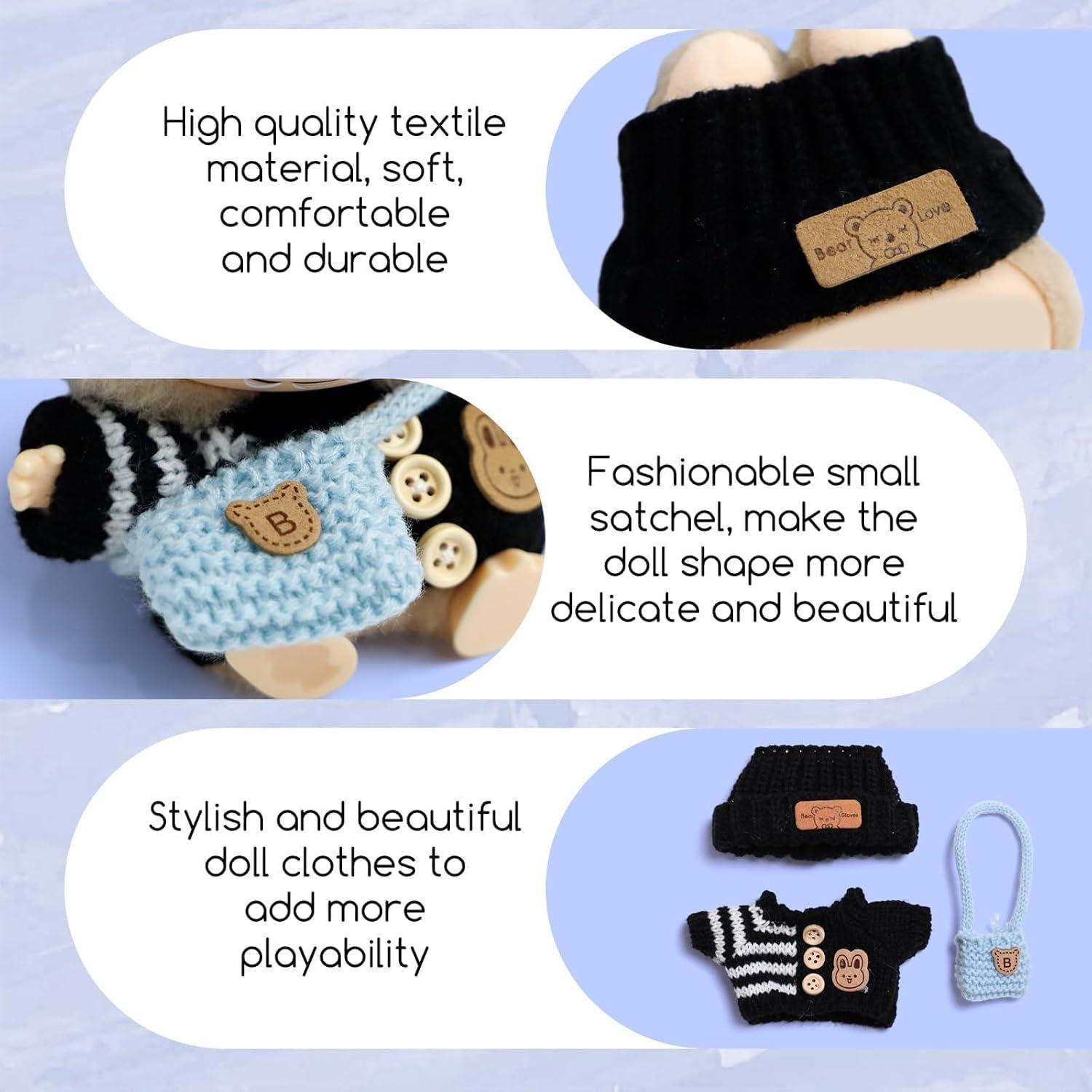 Conjunto de Ropa para Muñecas 17cm - Sombrero, Vestido y Mochila