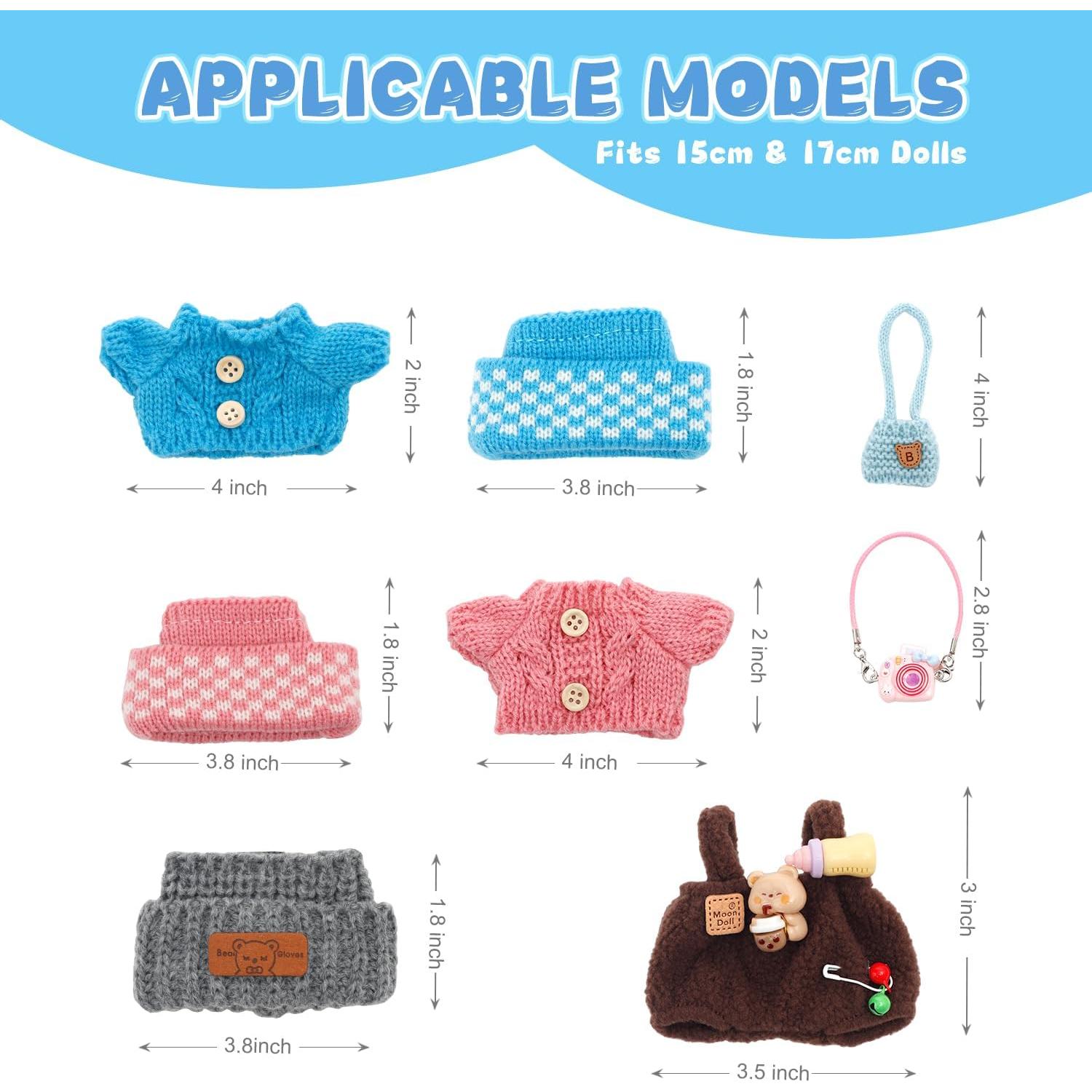 3 Conjuntos de Ropa para Muñeca 17cm BearDot - Accesorios