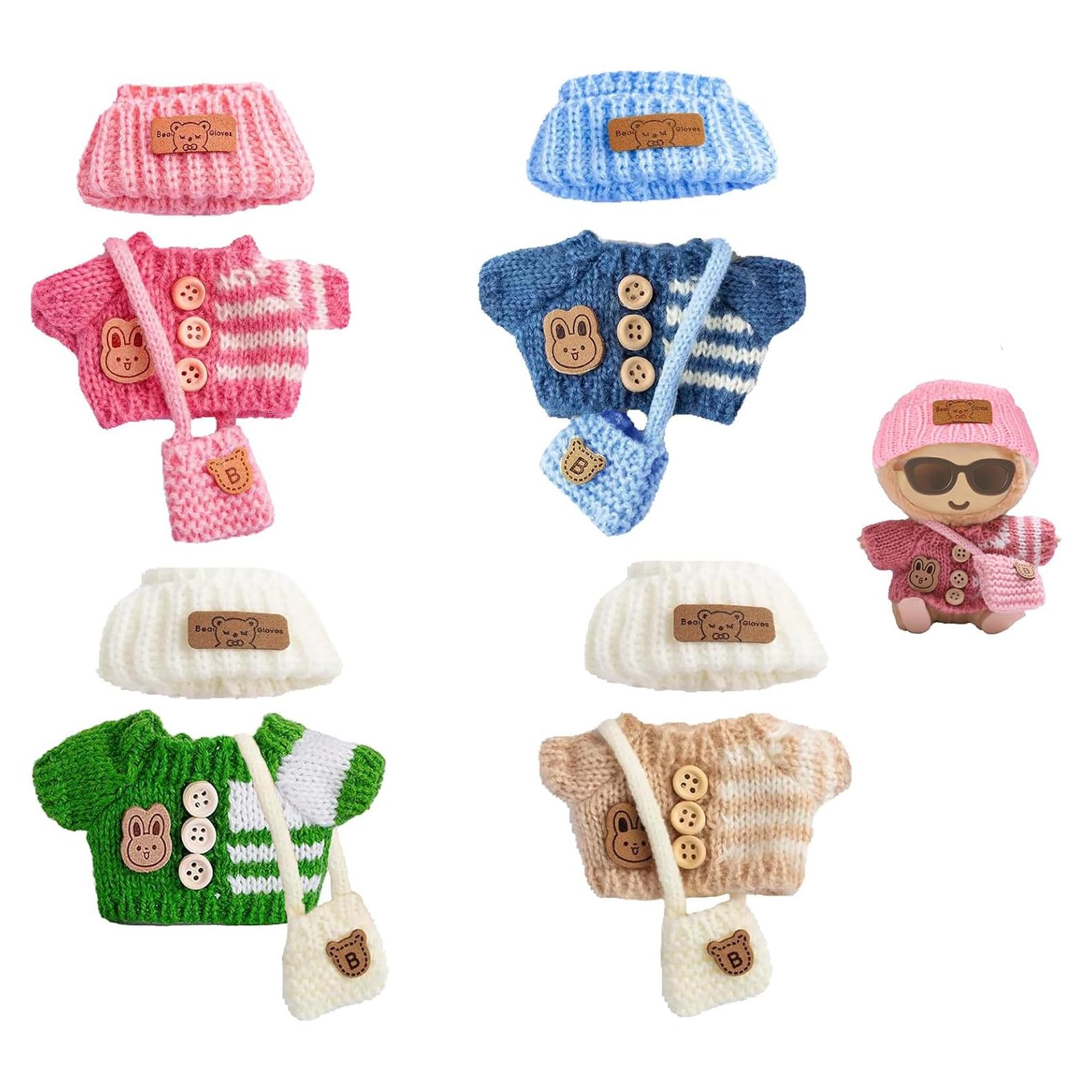 4 Conjuntos de Ropa de Muñeca 17cm MM MEGIJAAKI - Accesorios Elegantes