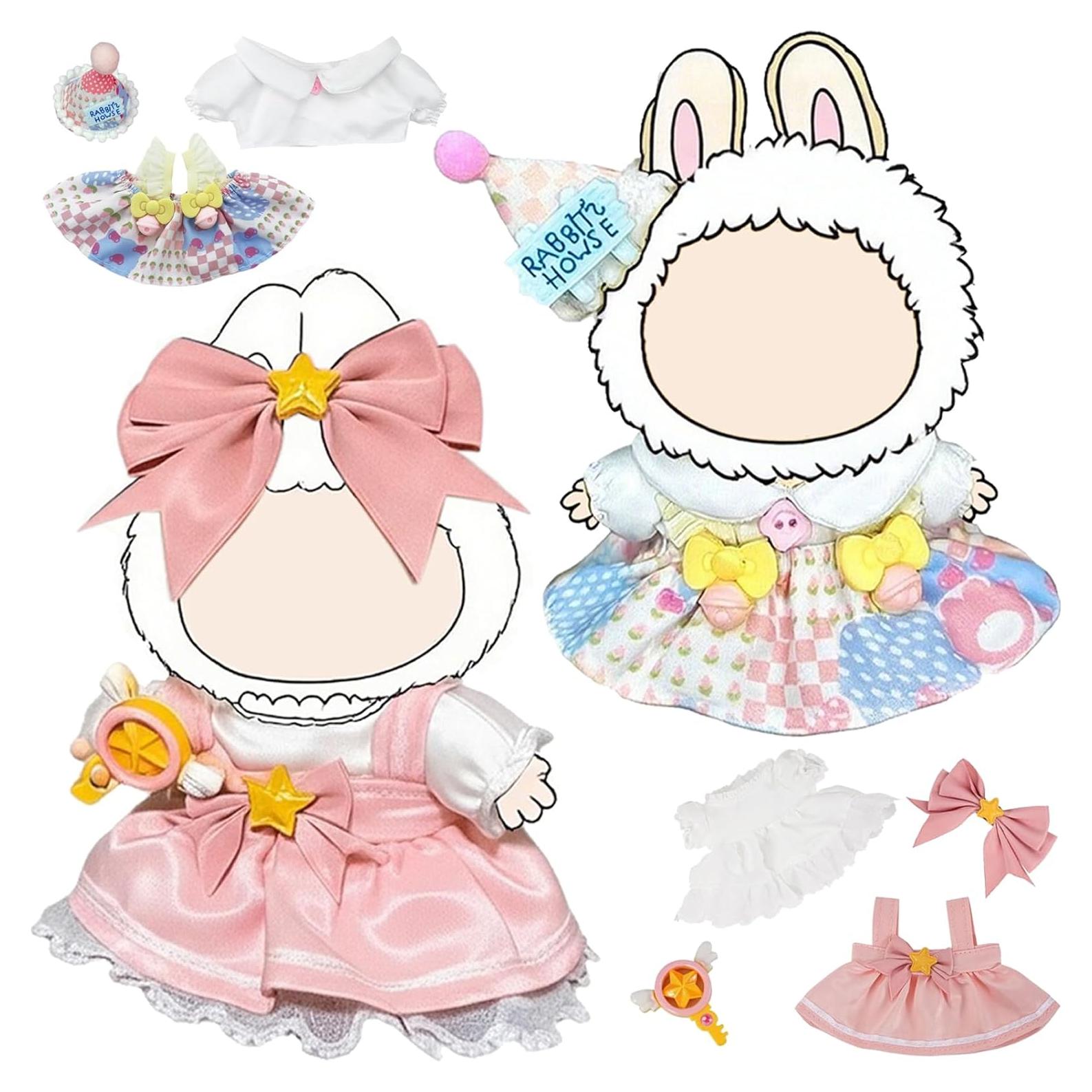Ropa para muñecas 17cm iLEXFLY Kawaii Chic 2 Set Rosa