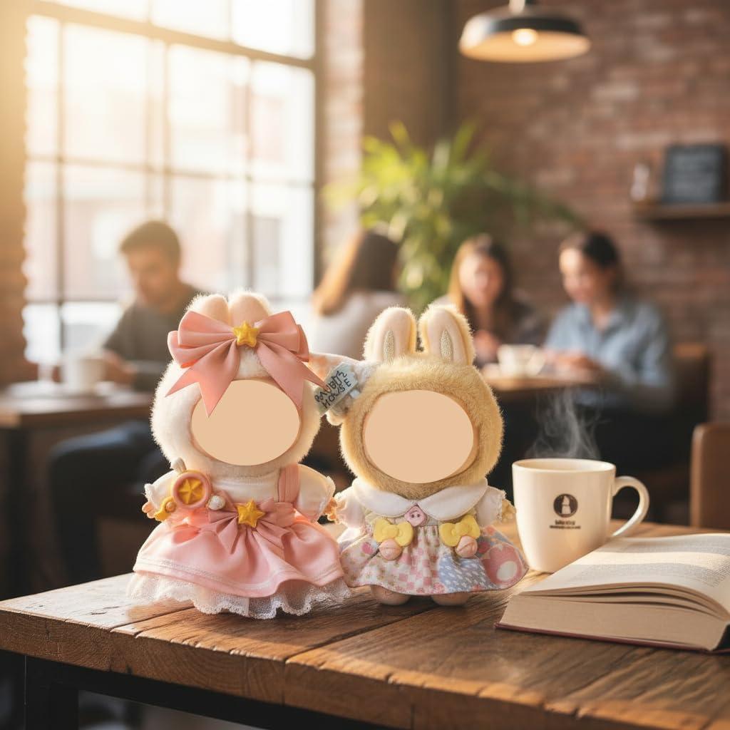 Ropa para muñecas 17cm iLEXFLY Kawaii Chic 2 Set Rosa