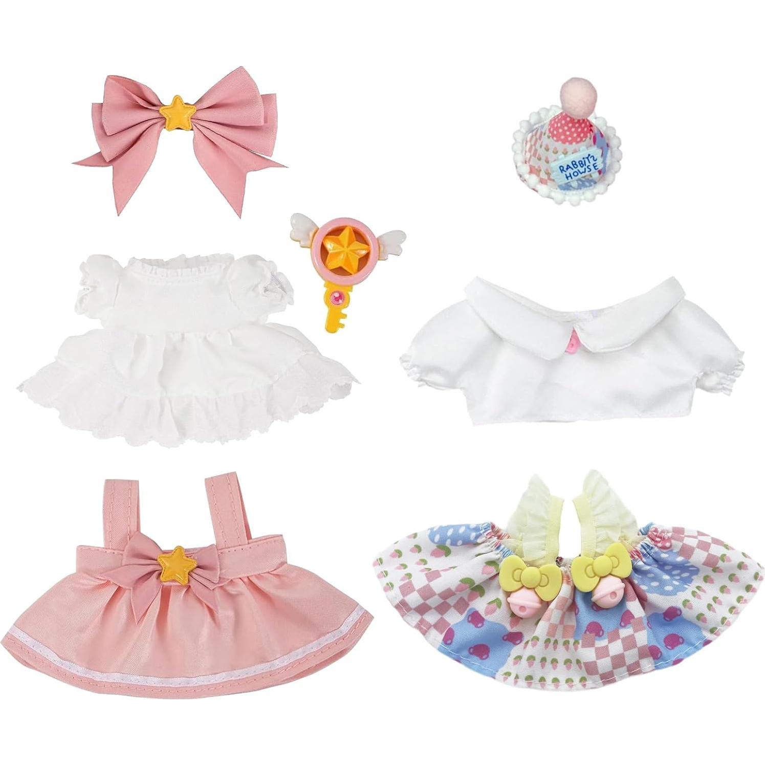 Ropa para muñecas 17cm iLEXFLY Kawaii Chic 2 Set Rosa