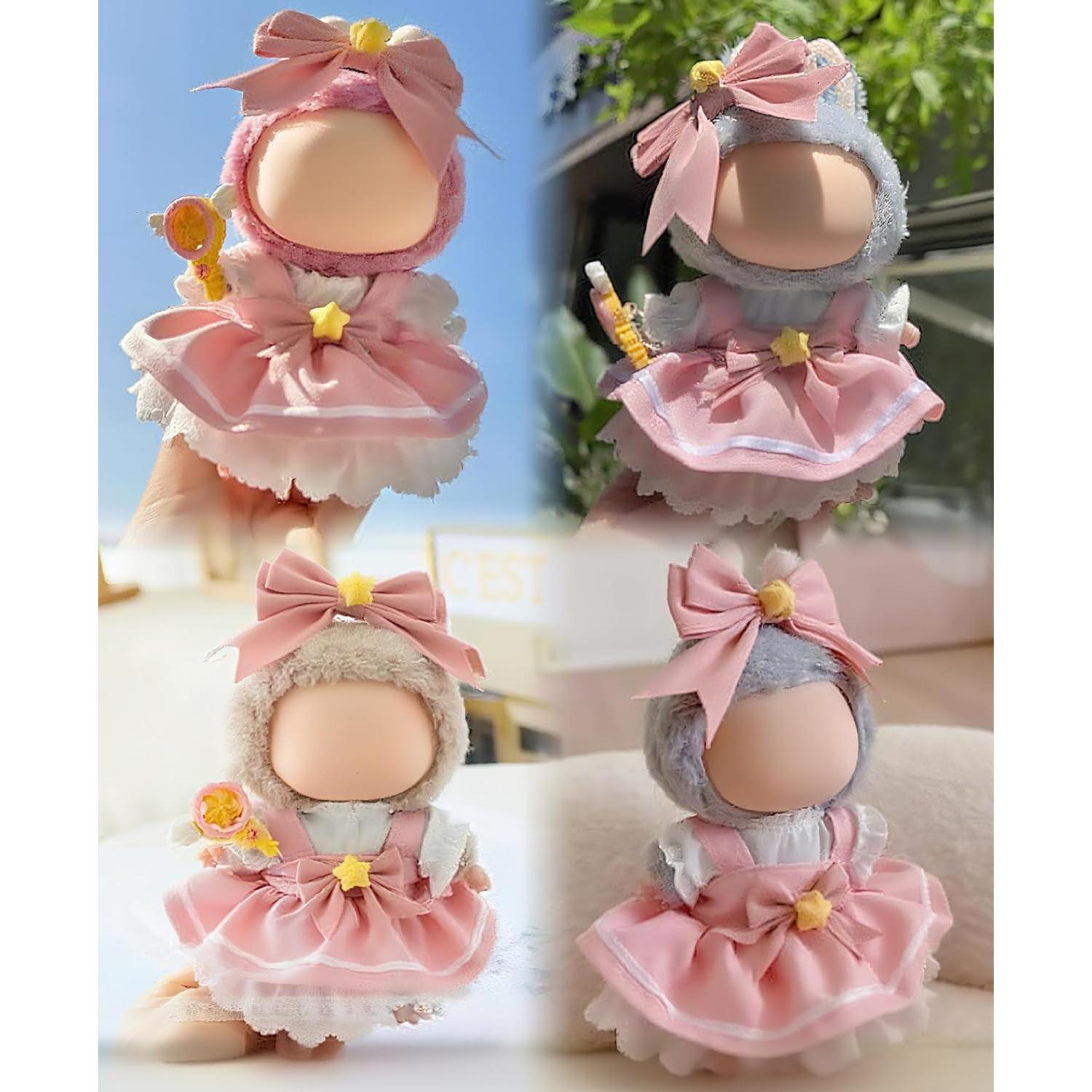Ropa para muñecas 17cm iLEXFLY Kawaii Chic 2 Set Rosa