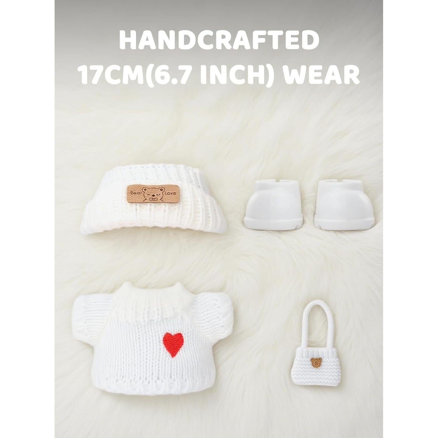 Conjunto de Ropa de Muñeca VVQUI 4 Piezas 17 cm Rosa/Negro/Blanco/Azul