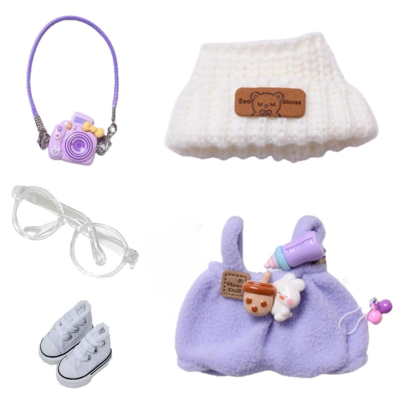 Conjunto de Ropa para Muñecas 17cm VZL - 5 Piezas Púrpura