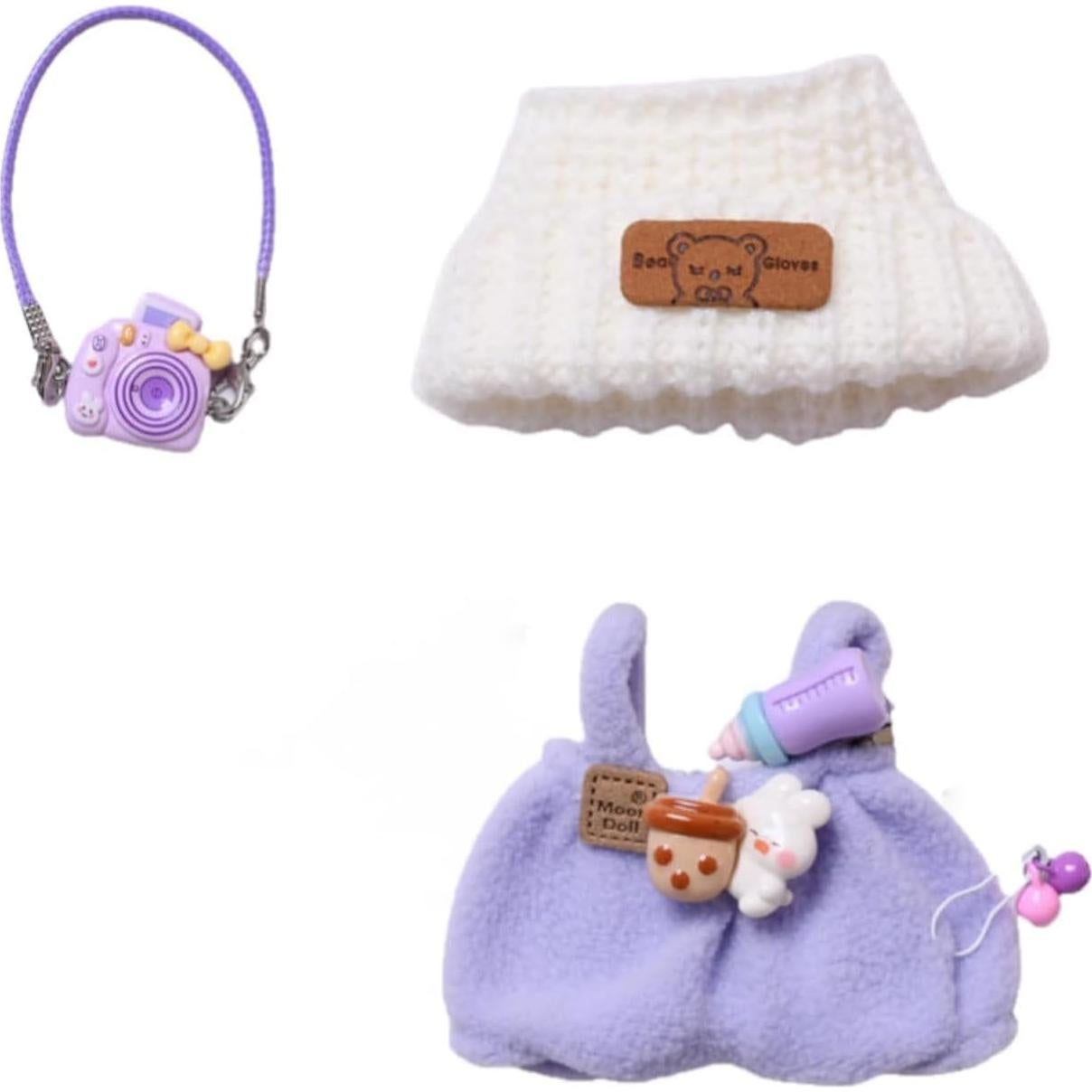 Conjunto de Ropa para Muñecas 17cm VZL - 5 Piezas Púrpura