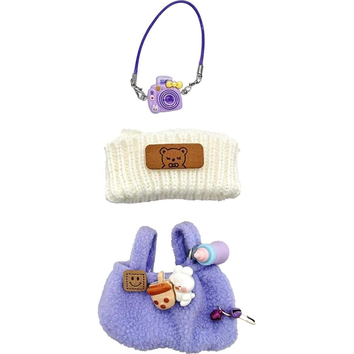 Conjunto de Ropa para Muñecas 17cm VZL - 5 Piezas Púrpura