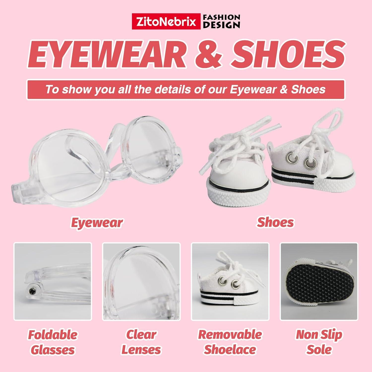 Conjunto de Ropa de Muñeca Rosa Claro 5 Piezas Hecho a Mano