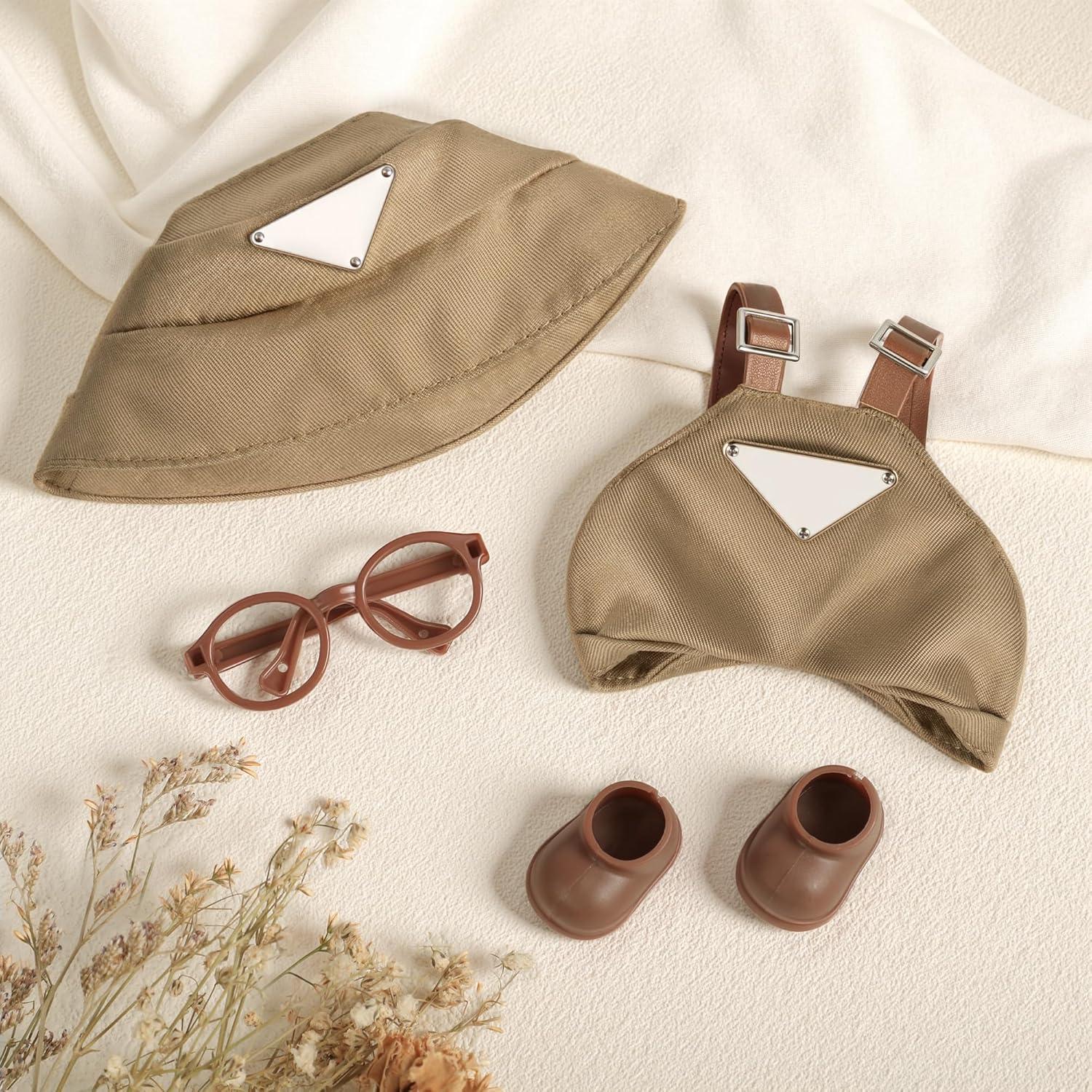 Conjunto de Ropa para Muñecas MOVOLIVI 17cm 4 Piezas Caqui