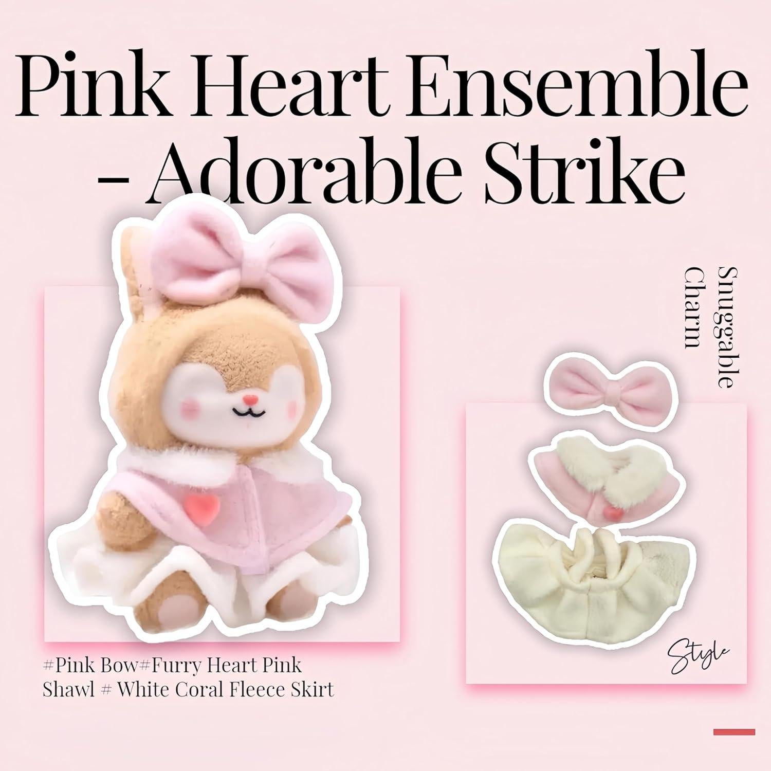 Conjunto de Ropa para Muñecas 17cm Rewxxd Corazón en Flor