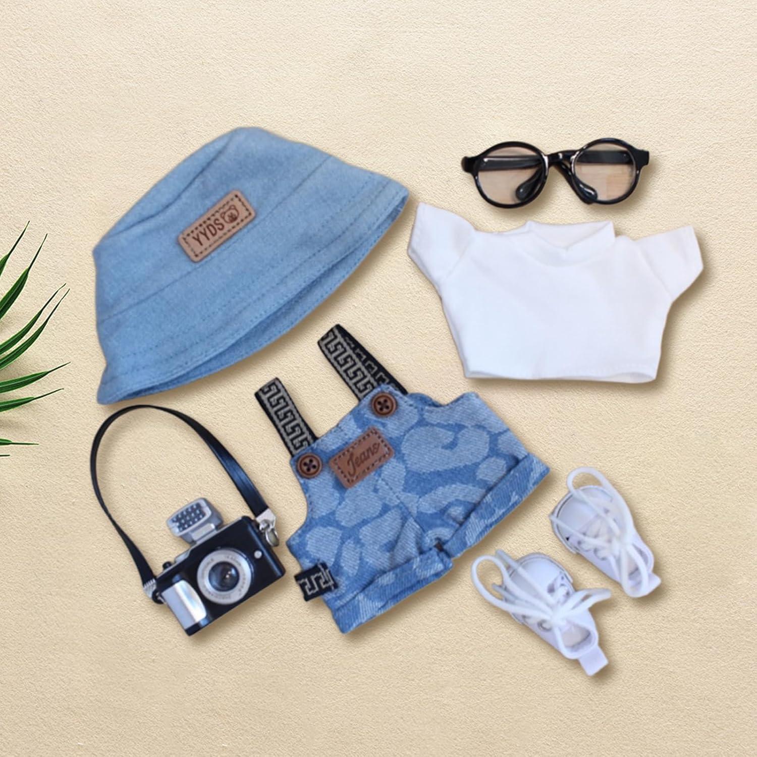 Conjunto de Ropa para Muñecas 17cm PreppyLuxe Denim 6 Piezas