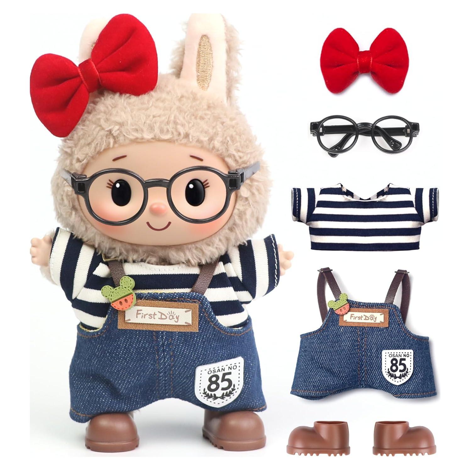 Conjunto de Ropa para Muñeca Labubu 17cm con Accesorios