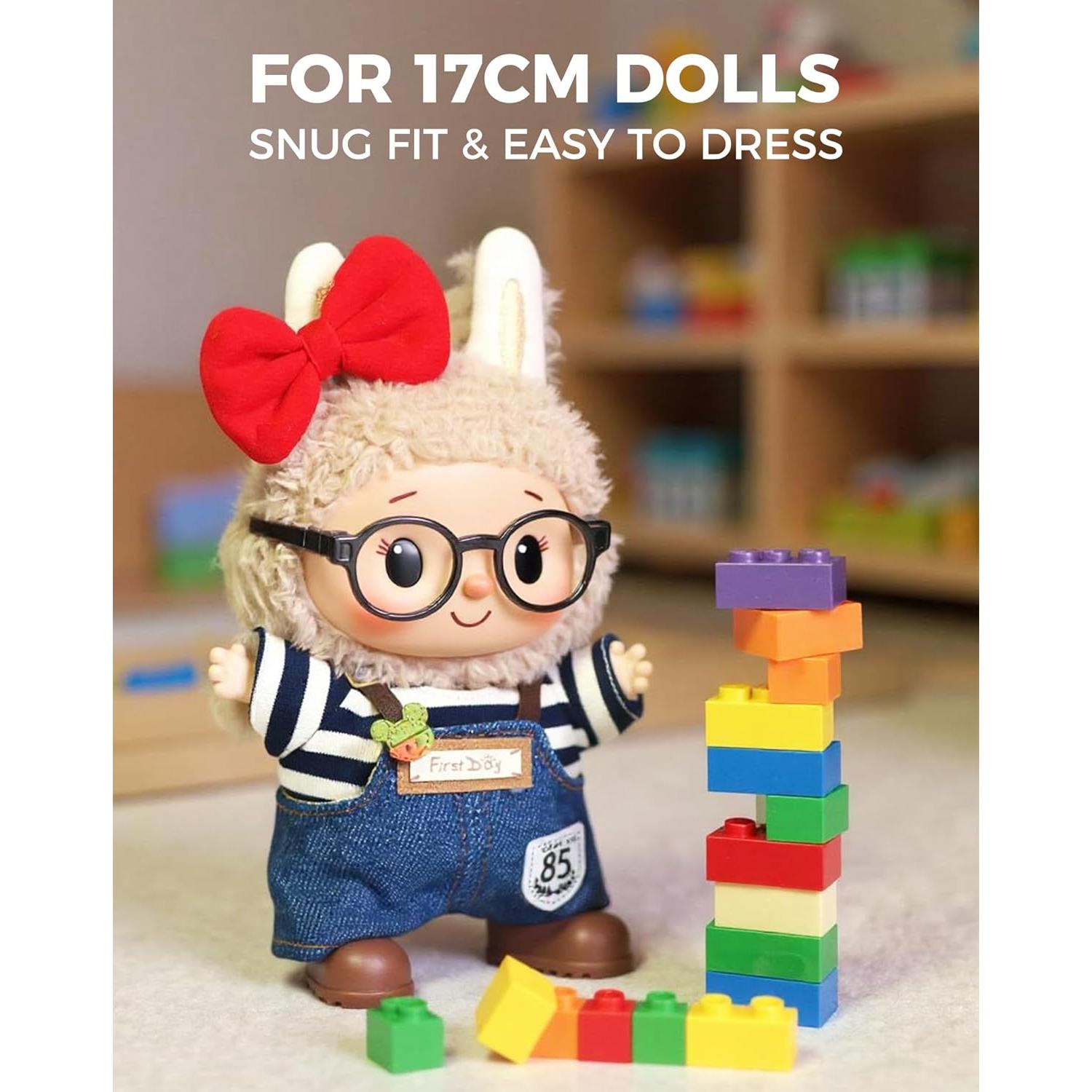 Conjunto de Ropa para Muñeca Labubu 17cm con Accesorios